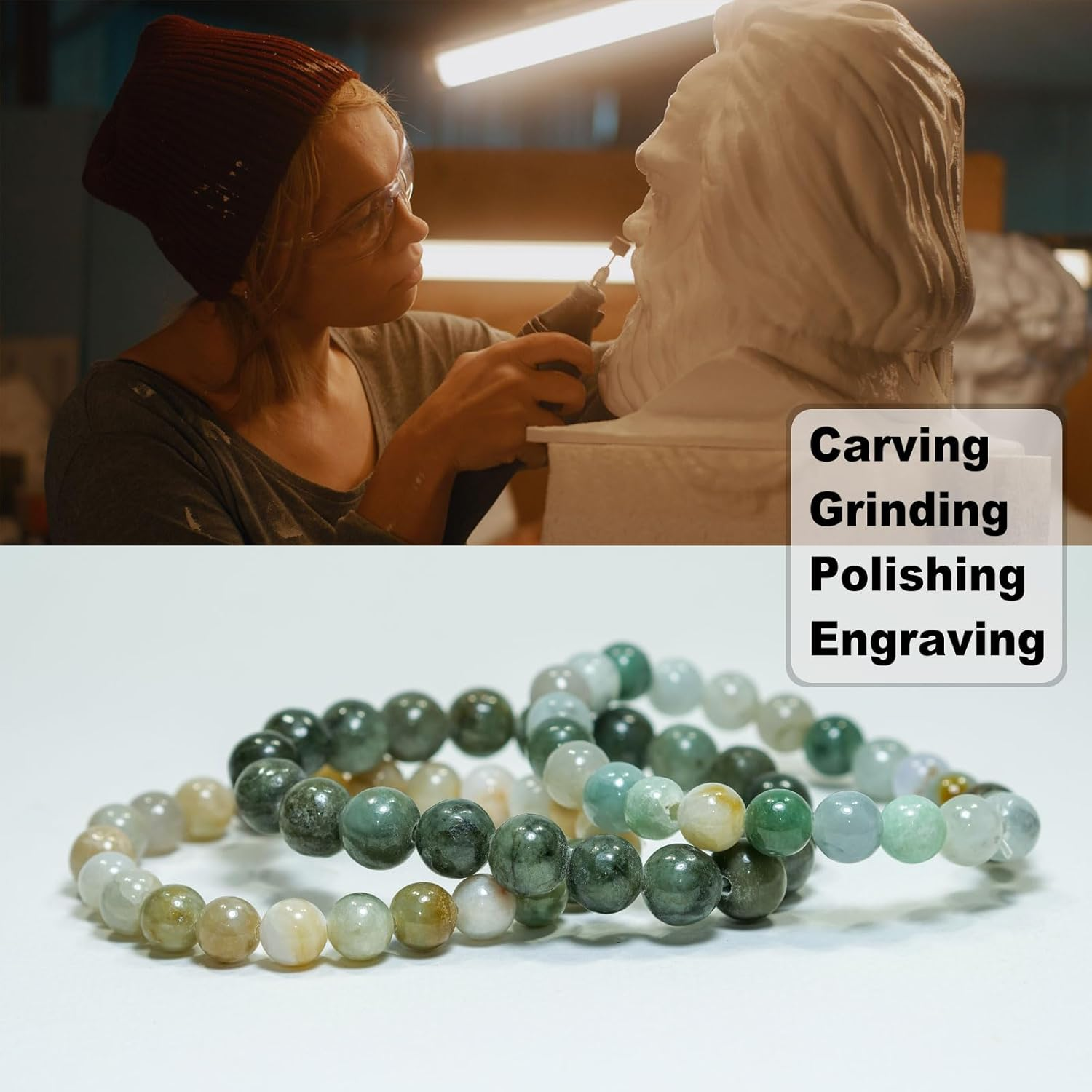 Sourcing Map 6Pcs 120-140 Grits Diamond Grinding Bit 2.2Mm Tapered Head 2.35Mm Shank 10Mm Length Titanium Plated Stone Sanding Drill Bits Rotary Tool for Nails Grinding Polishing image number 6