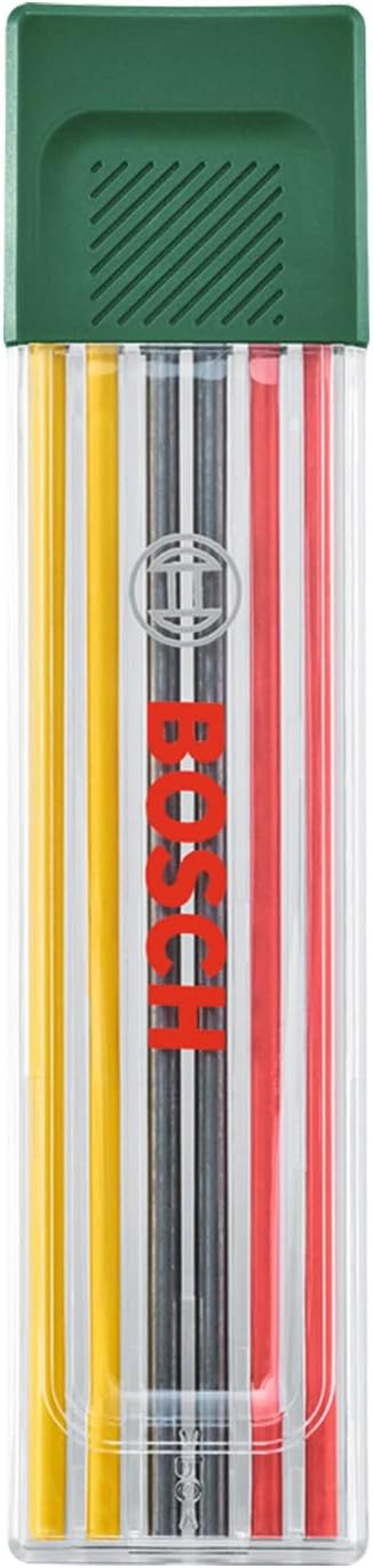 Bosch Graphite Multicolor Leads 6-Piece (Accessories for Deep Hole Marker Pencil; 2X Red, 2X Yellow; 2X Graphite HB; 2.8Mm; Storage Case) image number 1