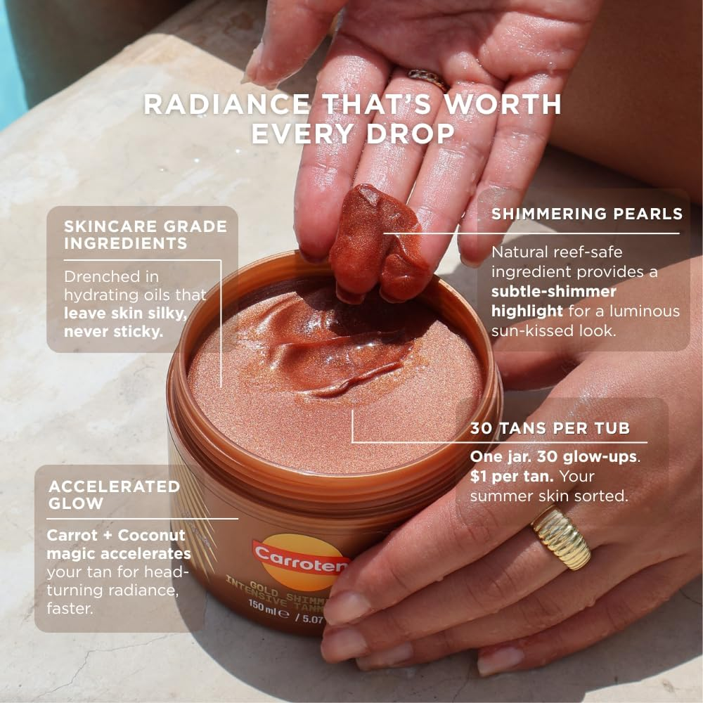 Carroten SPF0 Gold Shimmer Intensive Tanning Gel 150 Ml
