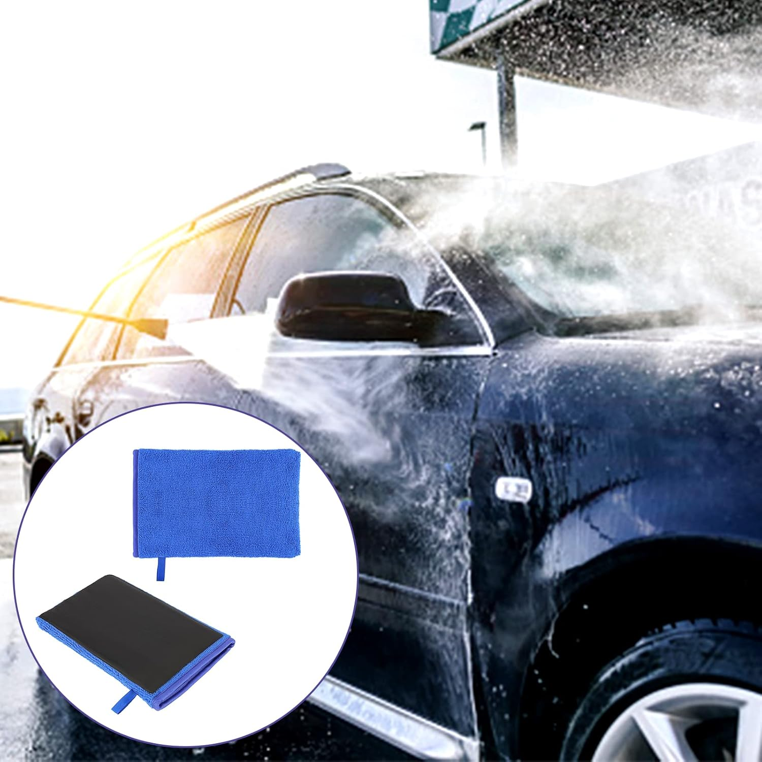 Savita 2Pcs Clay Mitts, Auto Care Clay Mitt Towel for Car Detailing Scratch-Free Surface Prep Mitt for Car Detailing and Polishing Clay Bar Tool image number 1