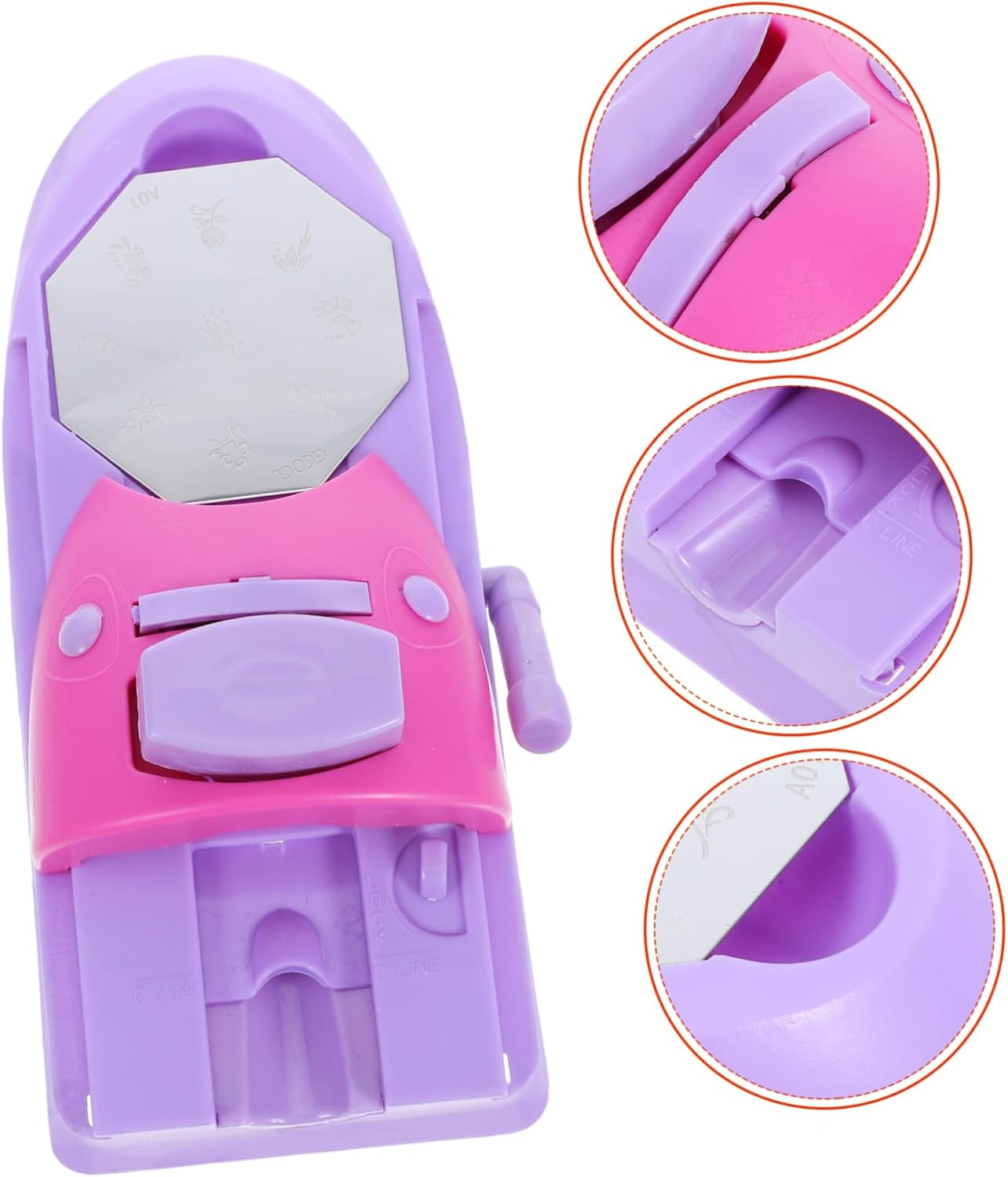 PACKOVE Nail Stamper Kit 10-Piece Set Nail Stamping Plates DIY Pattern Printing Machine for Manicure Art Green Box Suitable for Home Use image number 4