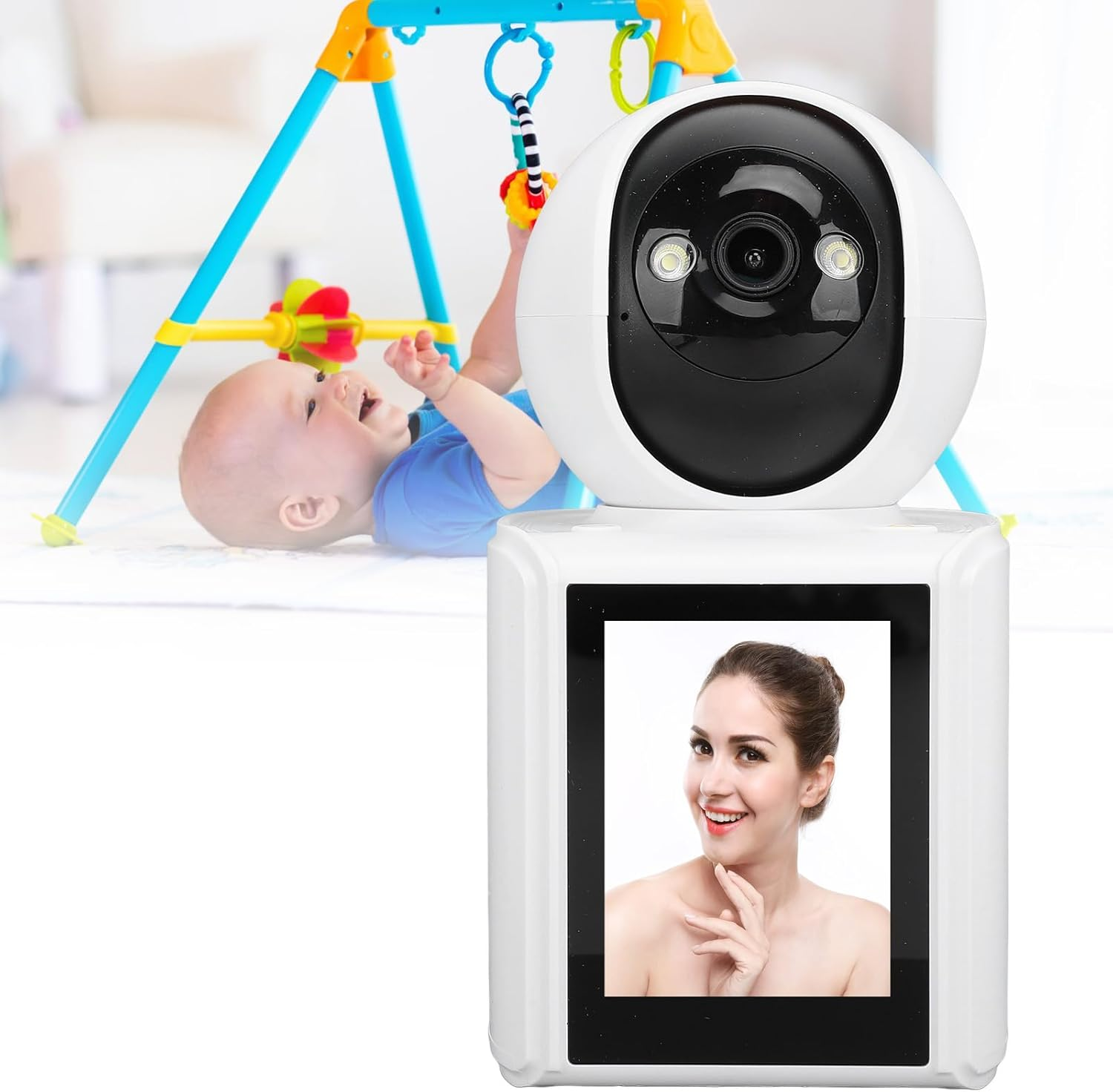 1080P Indoor Security Camera with Two-Way Audio Multi-Mode Surveillance System for Home Monitoring Motion Detection 2.8 Inch HD Screen Nanny Cam for Child Elder Care image number 3