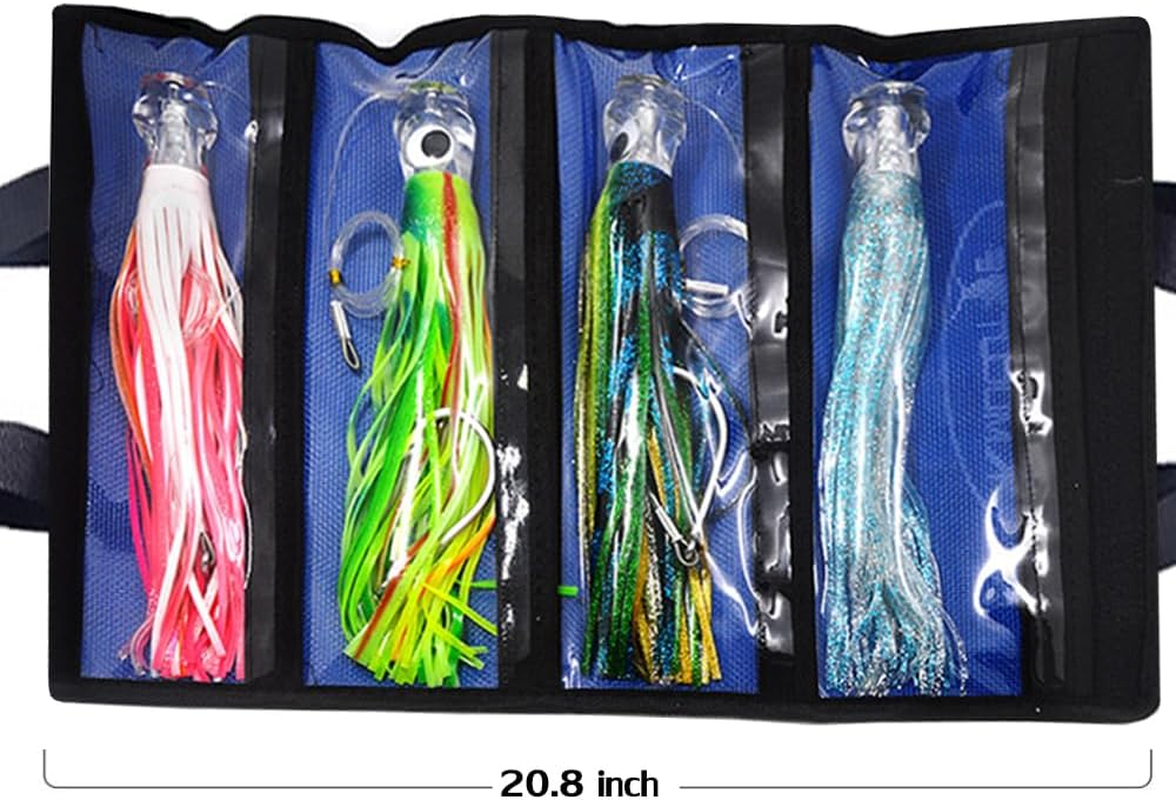 Kmucutie 4 Pcs 11 Inch Marlin Tuna Dolphin Sailfish Shark Trolling Lure Big Game Fishing Bait Deep Sea Fishing Lure image number 1