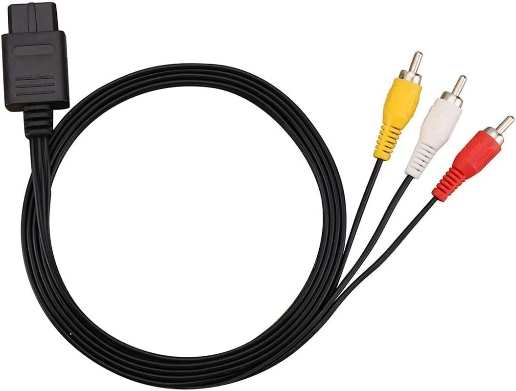 PAL AV Cable for Super Nintendo N64 AV Cable Audio Video Cord PAL N64 Av Cord SNES Av Gamecube GC Consoles Composite Video image number 1