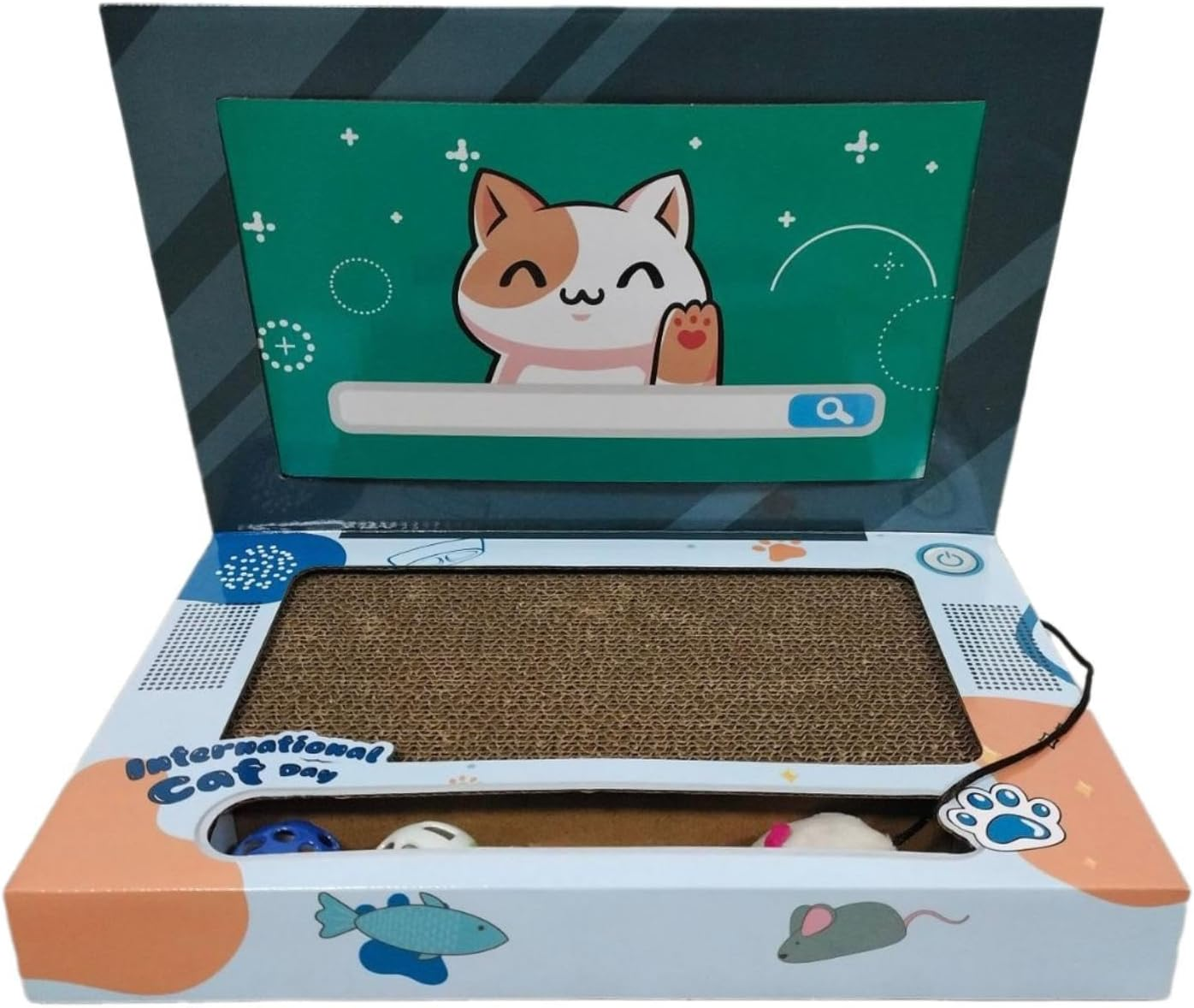 Fzaqwen Cat Laptop Scratcher Foldable Cat Computer for Gifts Indoor Cats Kitten Claw
