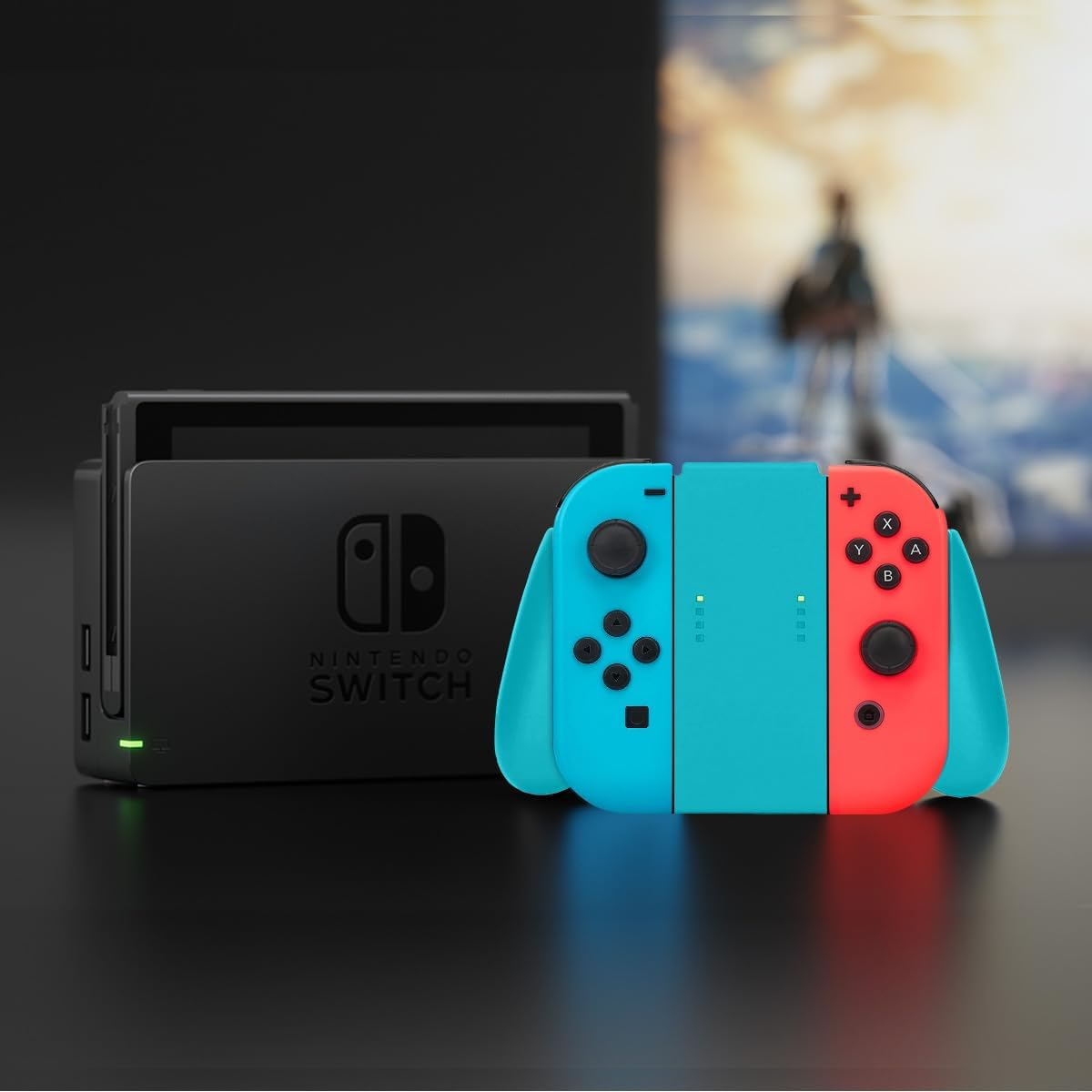 T Tersely Switch Grip Handle Bracket Support Holder, Hand Grips for Nintendo Switch Controllers Joycon Comfort Grip Compatible with Nintendo Switch| NOT for Switch 2 (Blue) image number 2