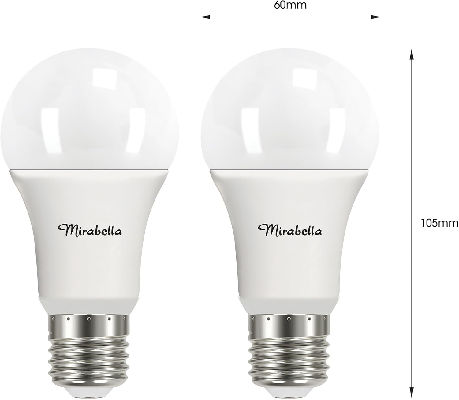 Mirabella LED 2PK GLS ES 9W 806Lum 2700K Warm White image number 4