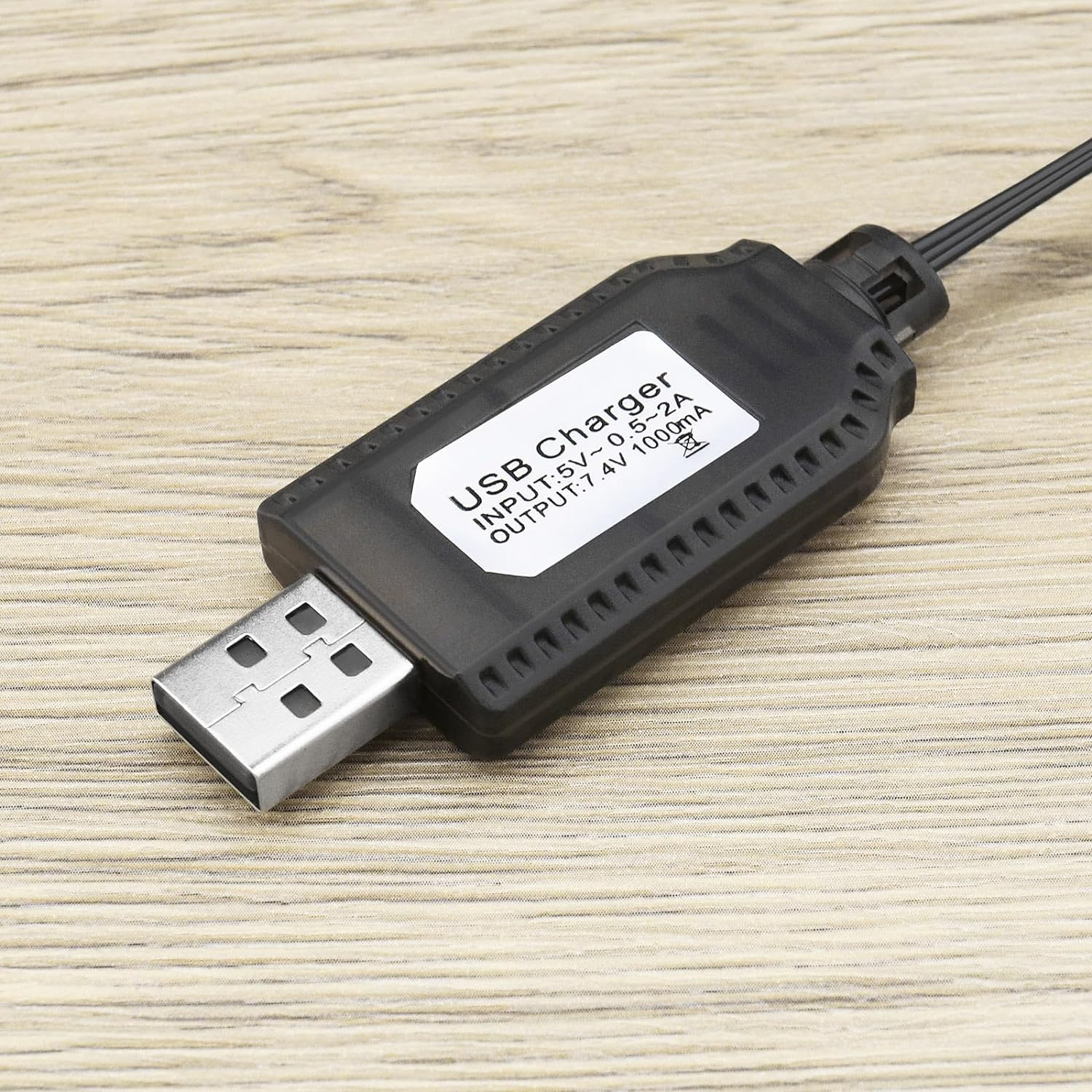 Emsea 2Pcs SM-3P to USB Charging Cable Lipo Battery USB Charging Cable with SM-3P Plug Accessories for Car Models Remote Control Toys Lighting Security Facilities image number 2