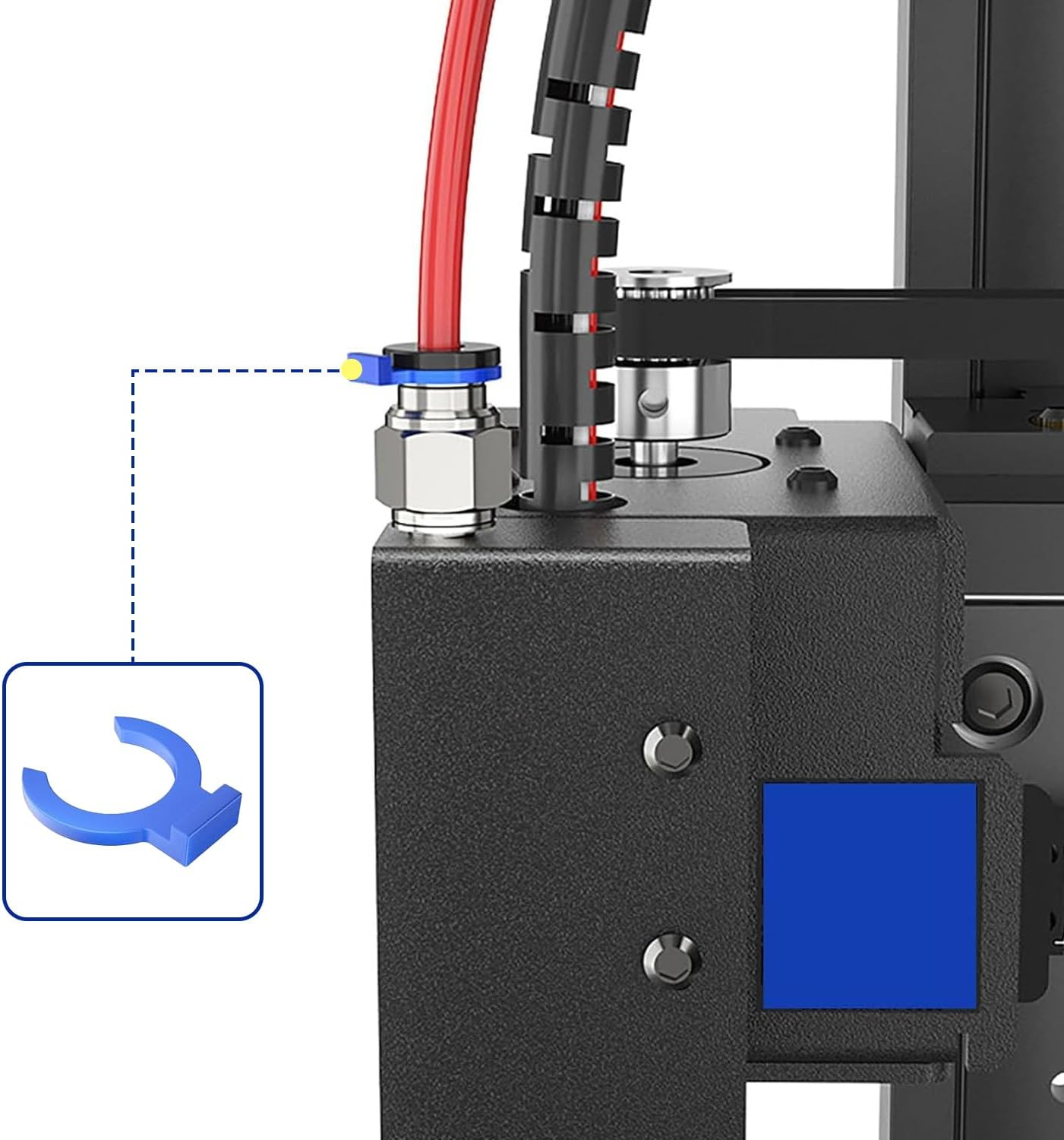 PC4-M10 Male Straight Pneumatic for E3D-V6 Long-Distance Bowden Extruder 3D Printer with Circlip (10PCS in Total)