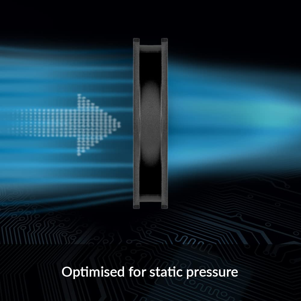 ARCTIC P12 PWM PST Value Pack - 120 Mm Case Fan, Five Pack, PWM Sharing Technology (PST), Pressure-Optimised, Very Quiet Motor, Computer, 200-1800 RPM - Black/Black image number 4