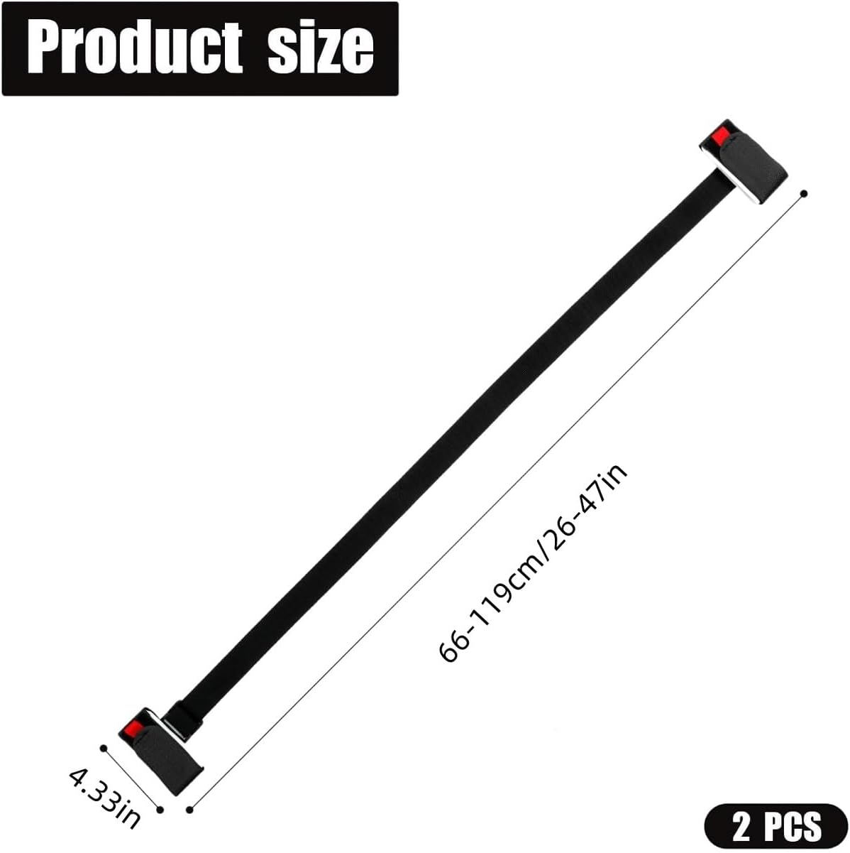 WADY 2 Pack Ski Carrier Strap & Pole Carrier, Adjustable Shoulder Strap with Cushioned Fastener Tape, Ergonomic Ski/Snowboard Lash Belt for Hands-Free Carrying (Black) image number 5