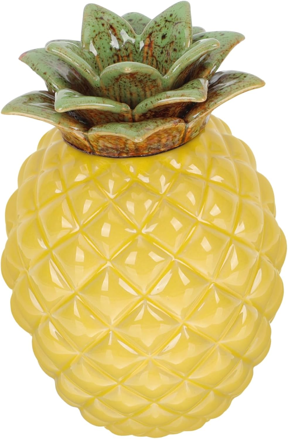 GOOHOCHY Ceramic Tea Airtight Jar Pineapple Shape Sealing Canister with Lid Portable Tea Storage Box for Travel Home Office Kitchen Organizer Food Jar image number 6