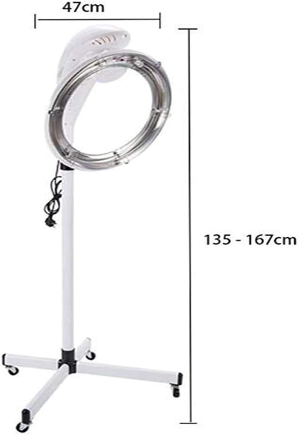 Hair Salon Color Processor, Stand up Styling Hood Hair Dryer with Floor with Wheels, Heating Machine, Professional Equipment for Beauty Salons Hairdressers, Temperatu image number 2