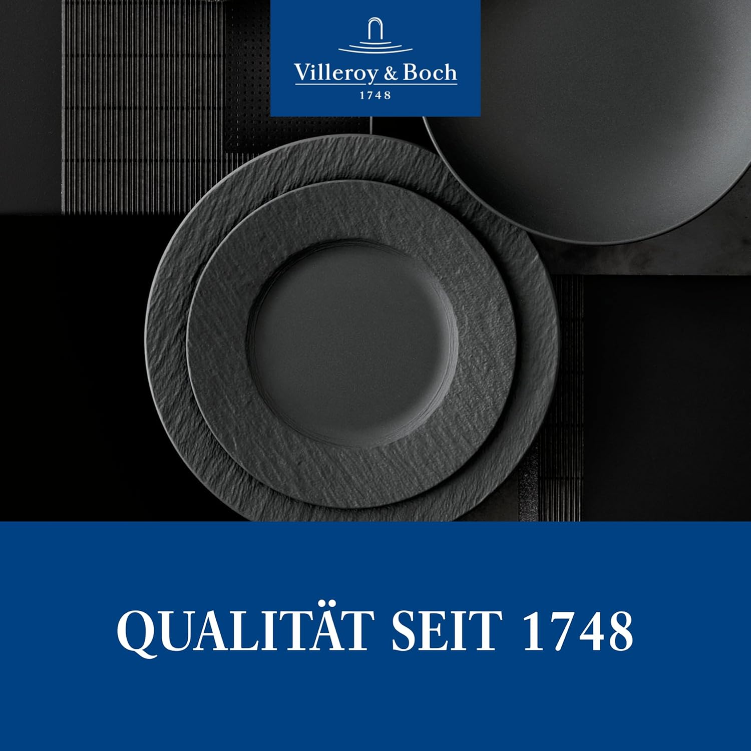 Villeroy & Boch - Manufacture Rock Breakfast Plate, Premium Porcelain, Black image number 5