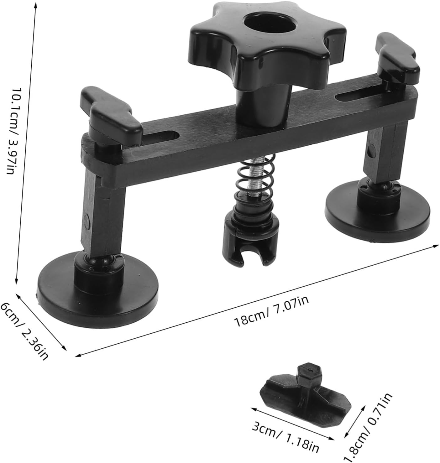 Amosfun Dent Tool Kit Black Suction Bridge 18 Adhesive Tabs Automotive Dent Repair Set Hail Damage Fix Paintless Auto Body Restoration image number 2