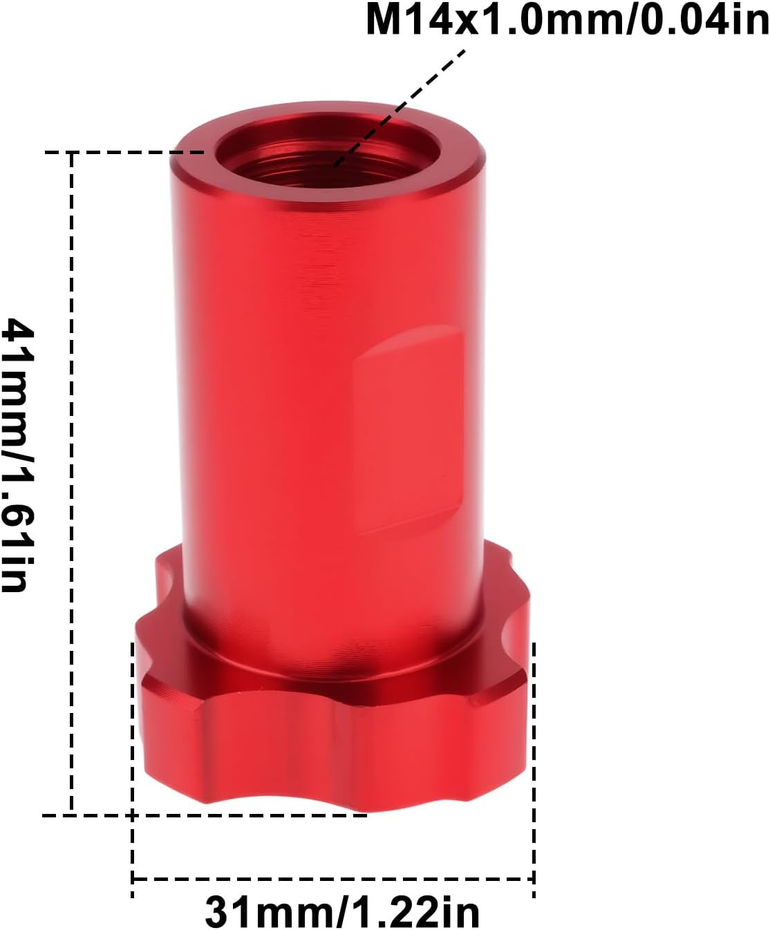 2Pcs Metal Spray Gun Cups Aluminum Adapter M14X1.0Mm for Disposable Measuring Cups image number 2