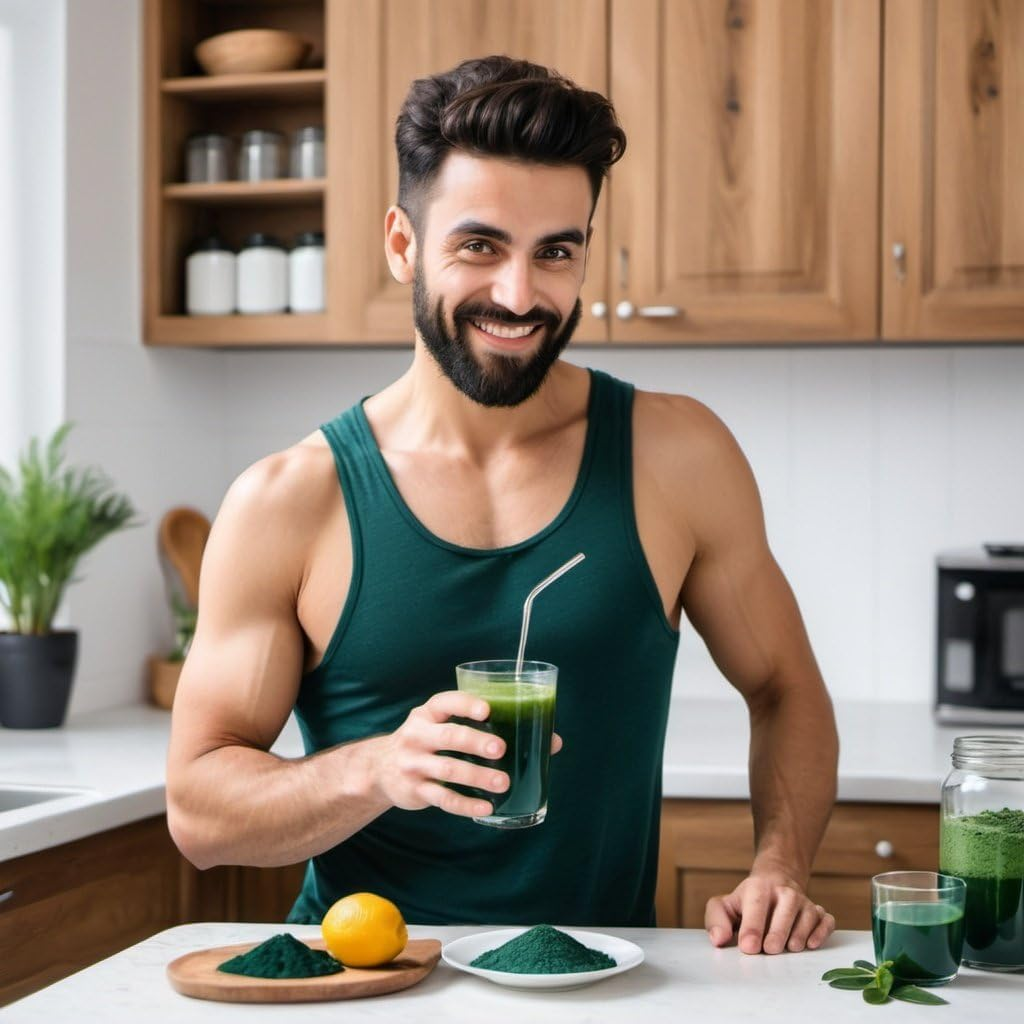 Premium Organic Spirulina & Chlorella Powder 1000Gm 50/50 of Each Synergy Vegan Gluten Free (1000Gm) image number 3