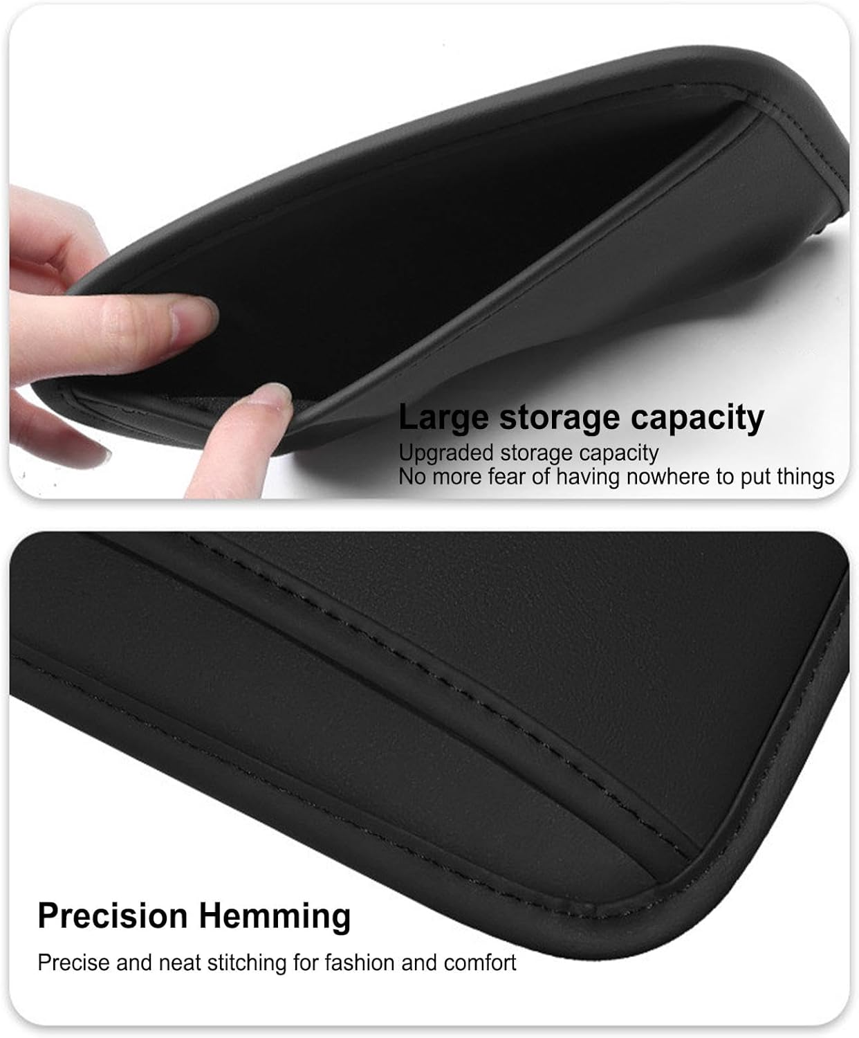 Adhesive Organizer for Car - Adhesive Center Console Storage Pockets | Stylish Car Interior Supplies, Vehicle Cell Phone Pouch for Daily Driving image number 4