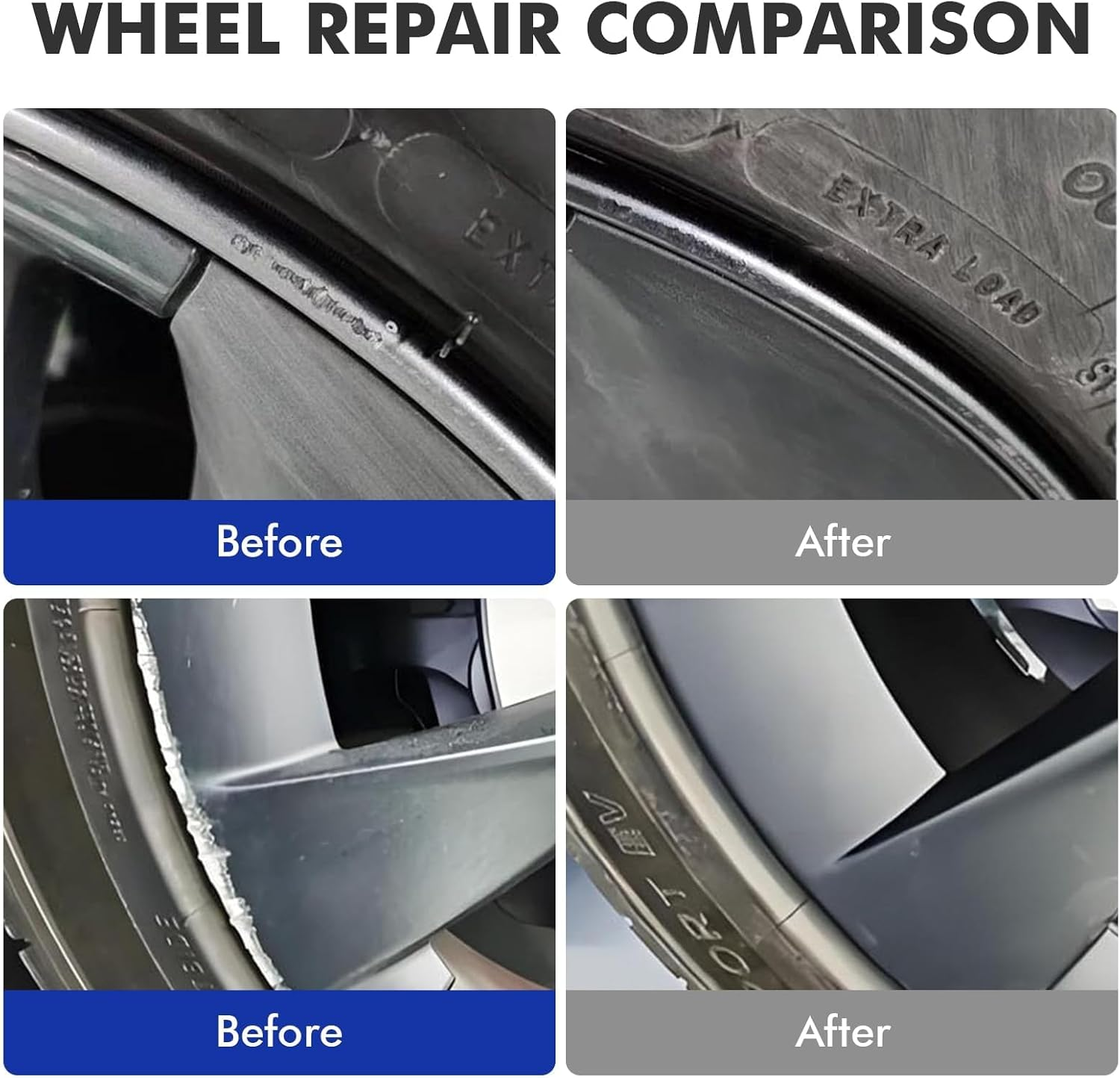 Armor Black Rim Touch up Paint for Tesla Model Y 20'' Induction Wheels, Rim Repair Kit Curb Rash for Fix Rims Scratches, Chips, Curb Rashes and Surface Damage - Gunpowder image number 2