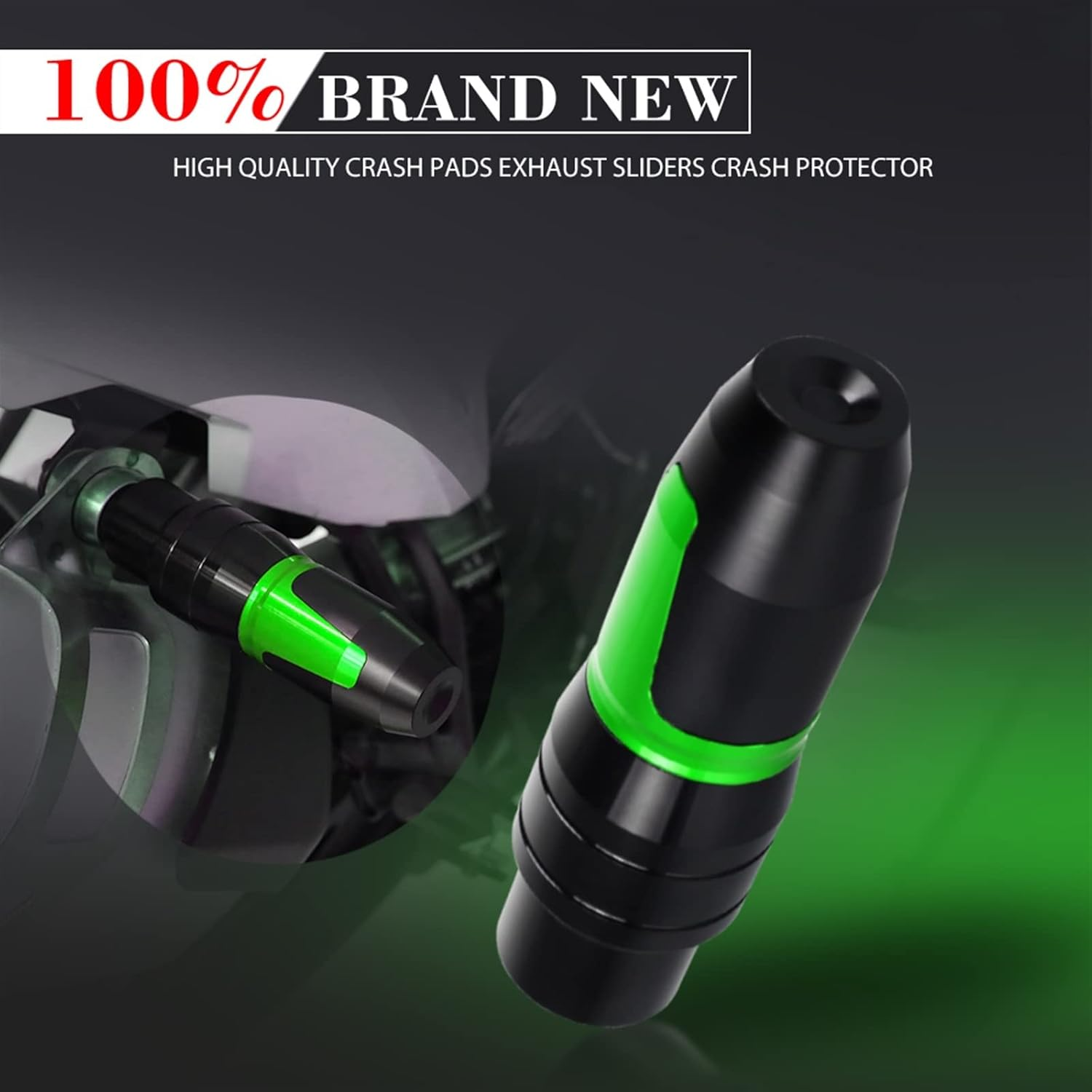 Motorbike Frame Sliders for Y┐AMAHA AEROX155 NVX155 AEROX 155 NVX 155 Motorcycle Accessories Aluminum Exhaust Frame Sliders Crash Pads Falling Protector (Color : Green, Size : AEROX155) image number 1