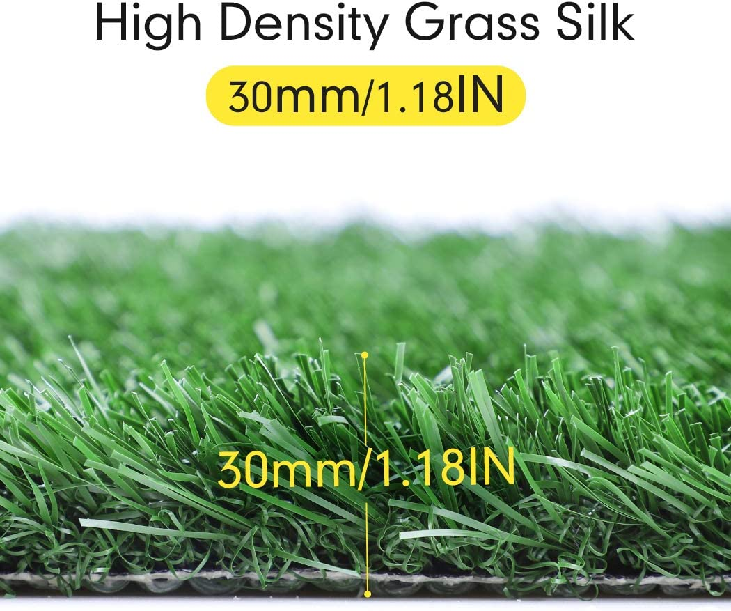 Dog Grass Pad, 2-Pack Portable Grass Pee Pads for Dogs Washable Professional Dog Grass Mat Training Grass Pee Pad for Indoor Outdoor Porches Apartments and Grass Turf Mat Replacement (14Inx18In) image number 3