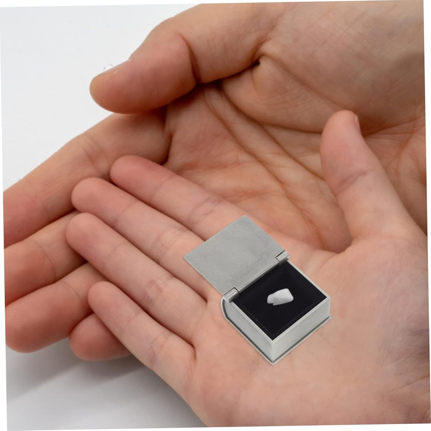 2 Pcs Baby Lanugo and First Tooth Keepsake Boxes Metal Storage for Infant Teeth and Hair Curl Silver Vintage Treasure Chest for Newborn Keepsakes image number 6