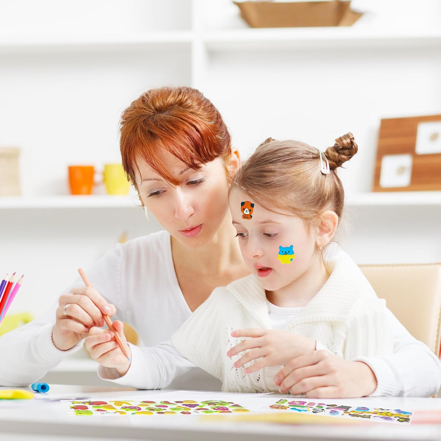 3D Stickers for Kids Toddlers 530+ Vivid Puffy Kids Stickers 24 Different Sheets, Colored 3D Stickers for Boys Girls Teachers, Reward, Craft Scrapbooking (Style-2) image number 3