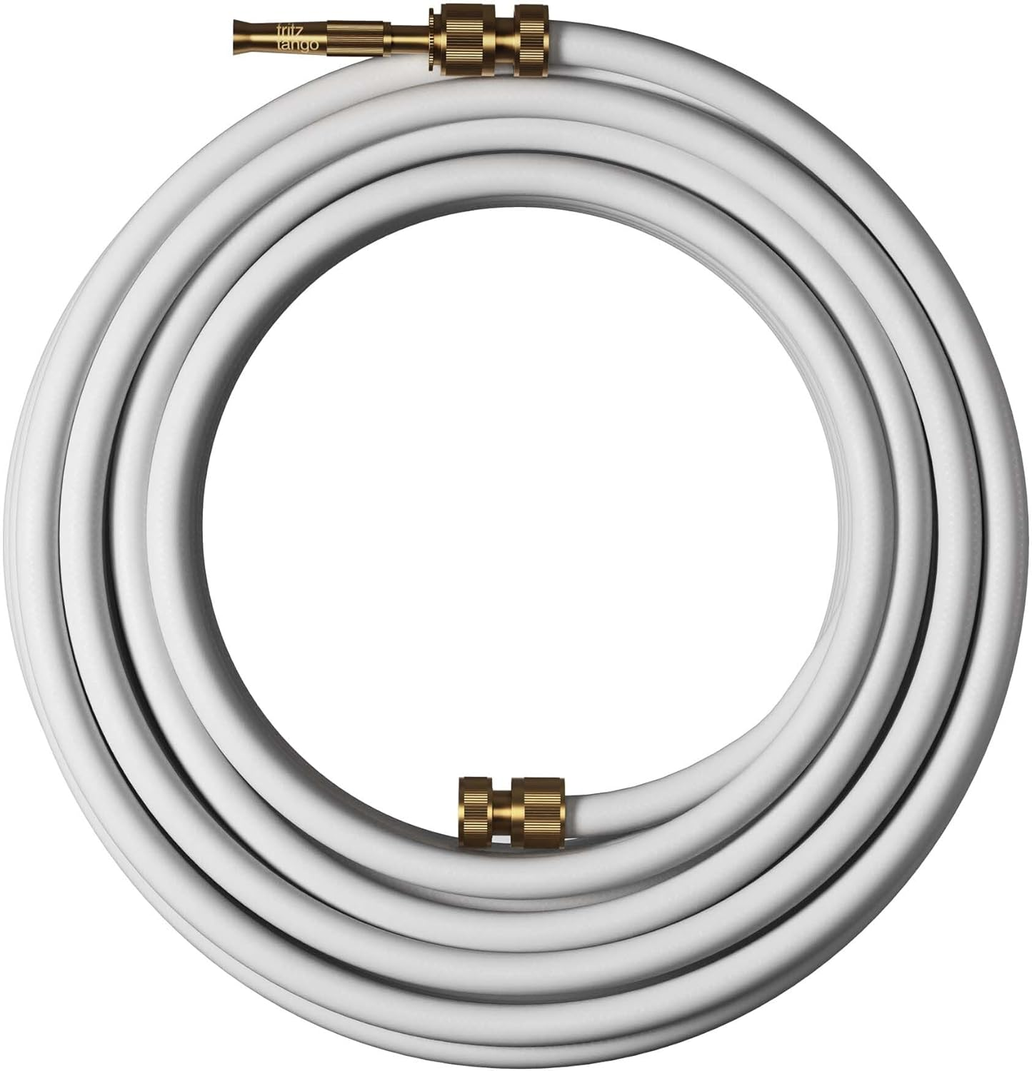 Flexy 20M Premium Flexible Garden Hose | Exclusive Colours, Lightweight, Uv-Resistant Hybrid Polymer, Kink-Free with Solid Brass Fittings & Multi-Pattern Spray Nozzle (White) - Charcoal image number 2