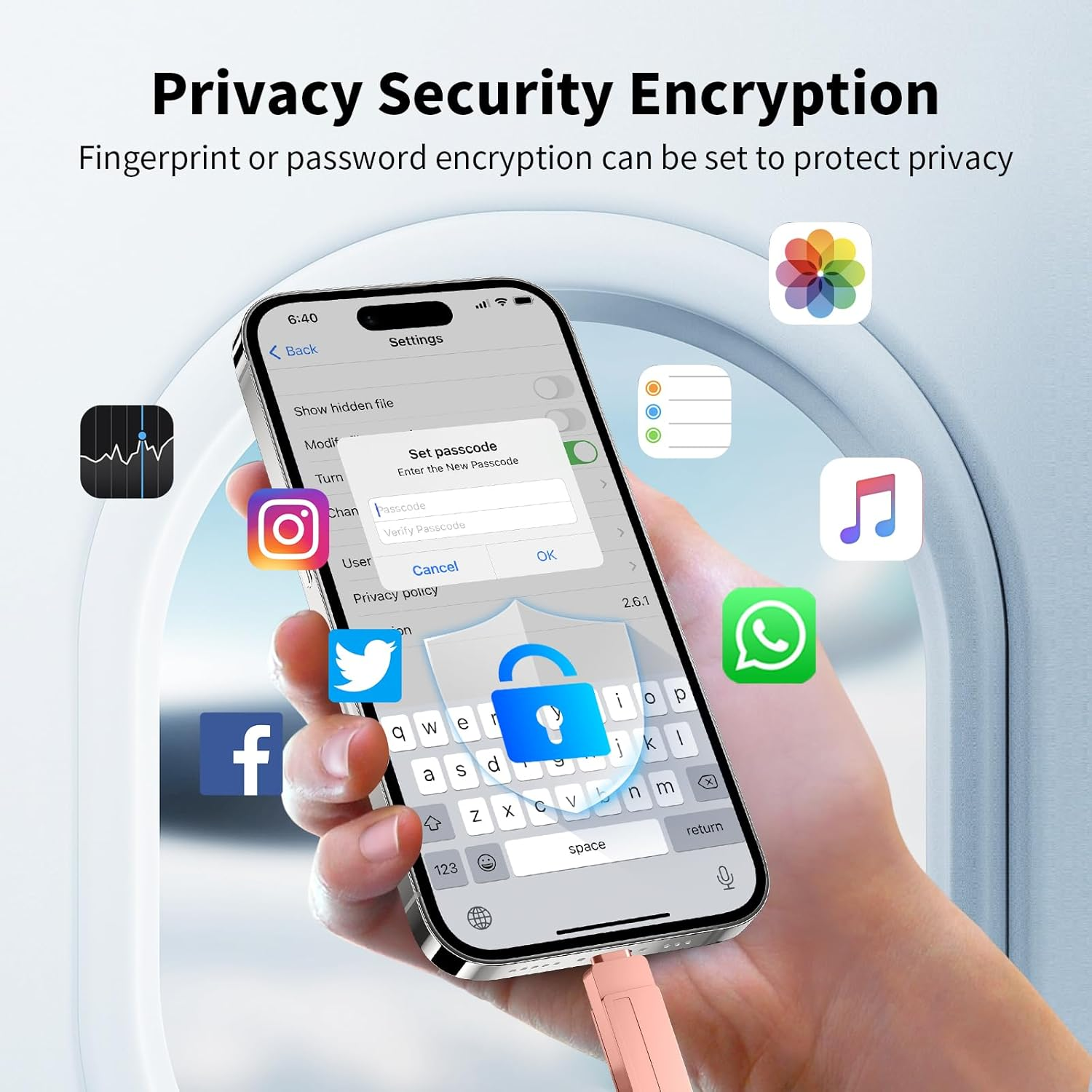 512GB Flash Drive for Phone - High Speed Transfer USB Stick, USB Storage Photo Stick for Backup, 3 in 1 USB Drive for Ios/Android/Computer/More Device (Pink)