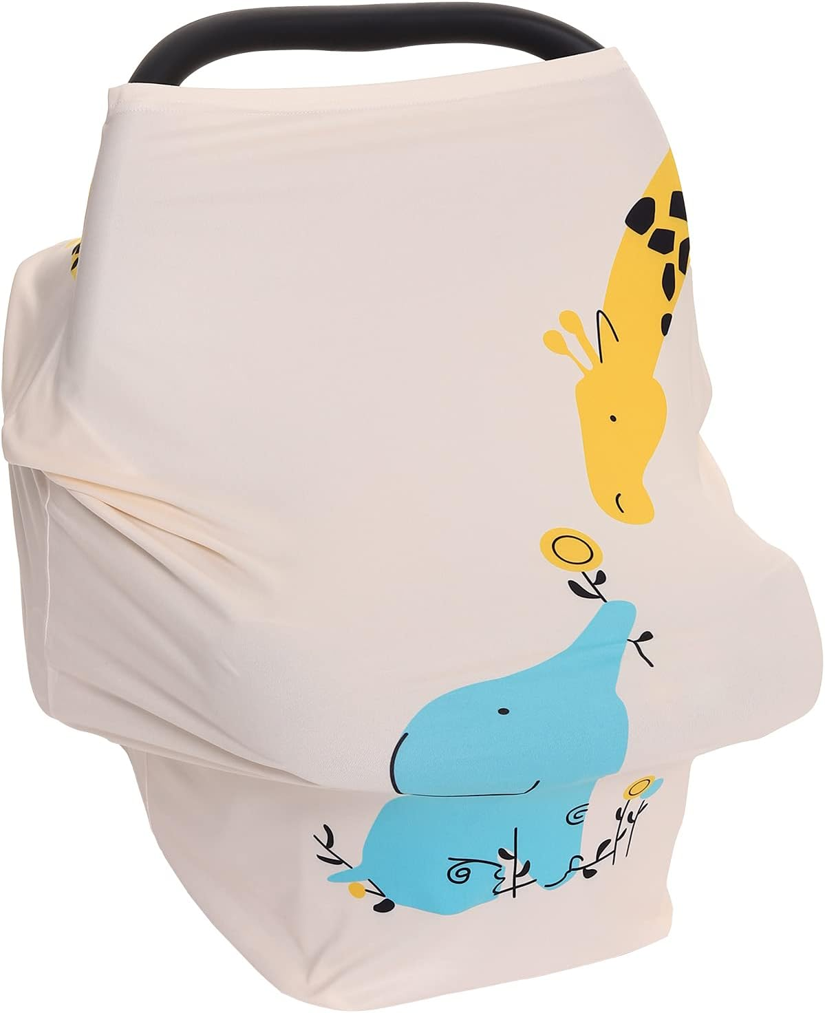 PPOGOO Muslin Nursing Cover for Baby Breastfeeding, Breathable Privacy Nursing Covers for Mom 100% Cotton Breastfeeding Cover with Rigid Hoop for Mother Nursing Apron (Light Green)