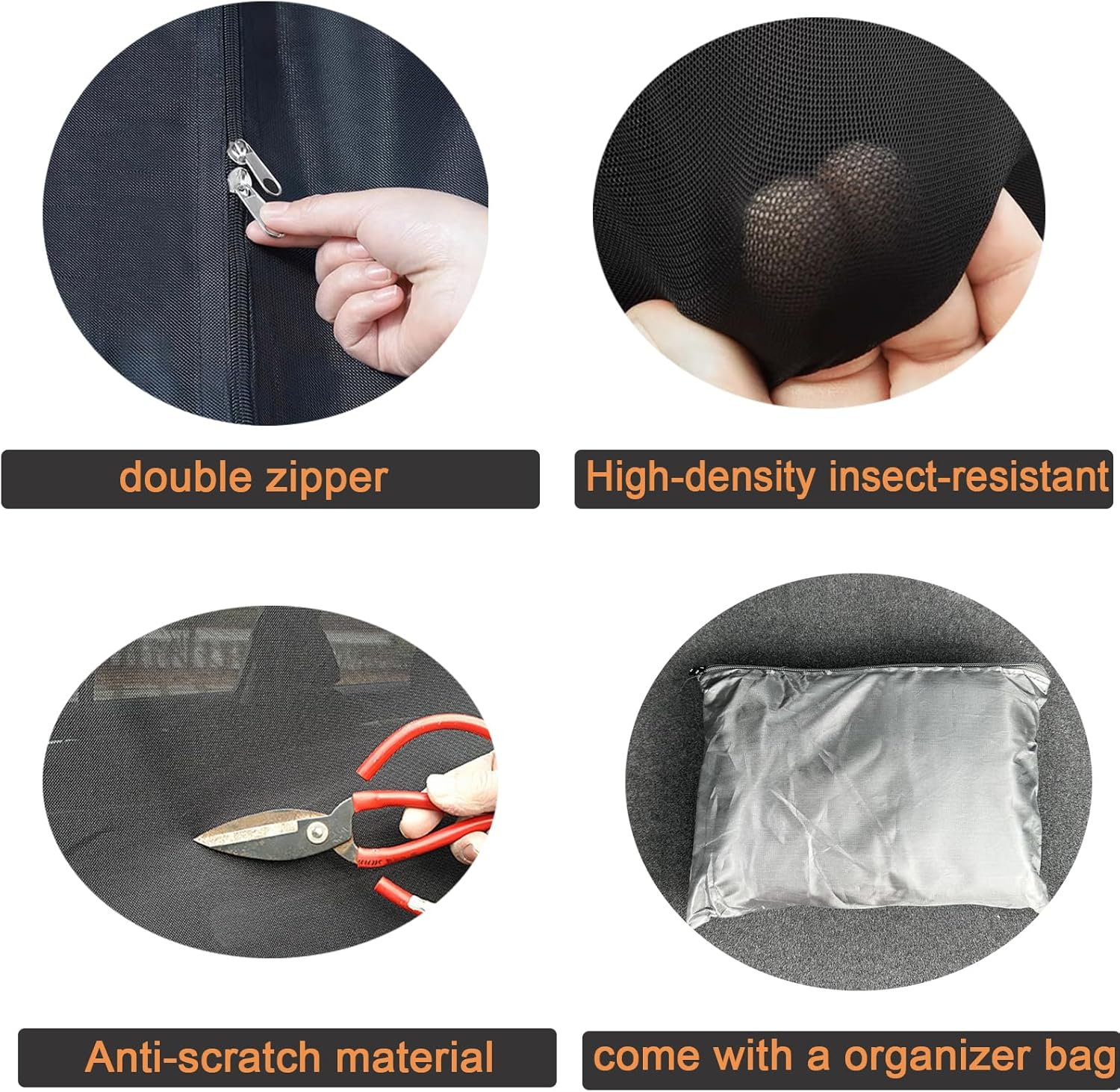 Car Camping Net Car Tailgate Mesh Screen for SUV Camping Magnetic Car Tent for Tailgate Car Camping Accessories image number 2