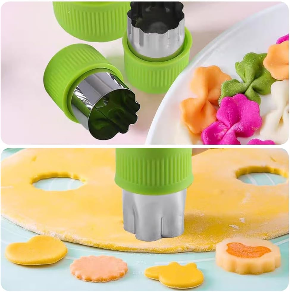 20Pcs Sandwich Cutter and Sealer Set for Kids, Stainless Steel Uncrustable Sandwich Maker Decruster Cookie Cutters Fruit Vegetable Cutter Lunch Bento Box with Heart Square Dinosaur Star Circle Shapes, image number 1