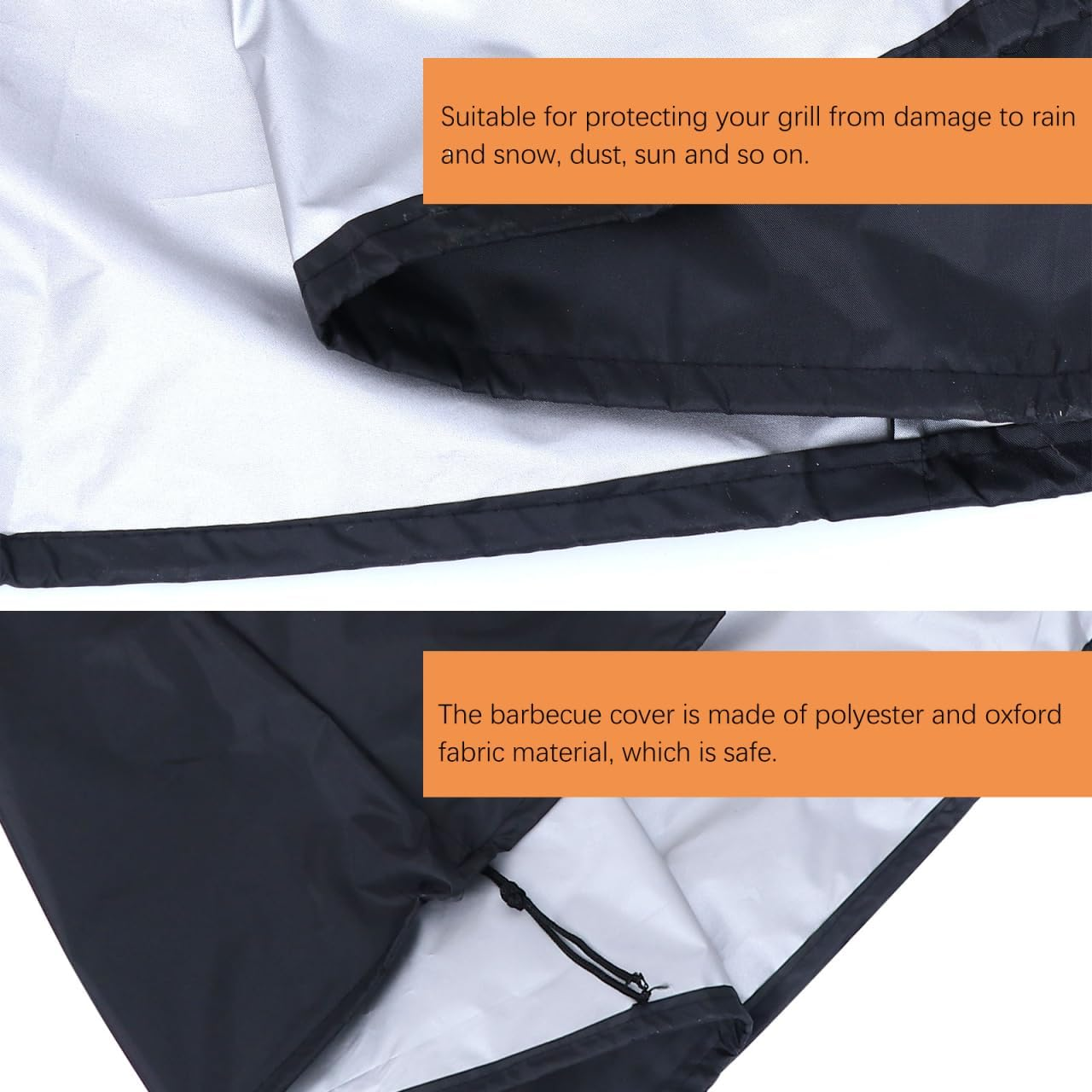 Balacoo Oxford Fabric BBQ Cover Weatherproof Dustproof Barbecue Grill Protector with UV Resistant Outdoor Grill Cover for All Season Use