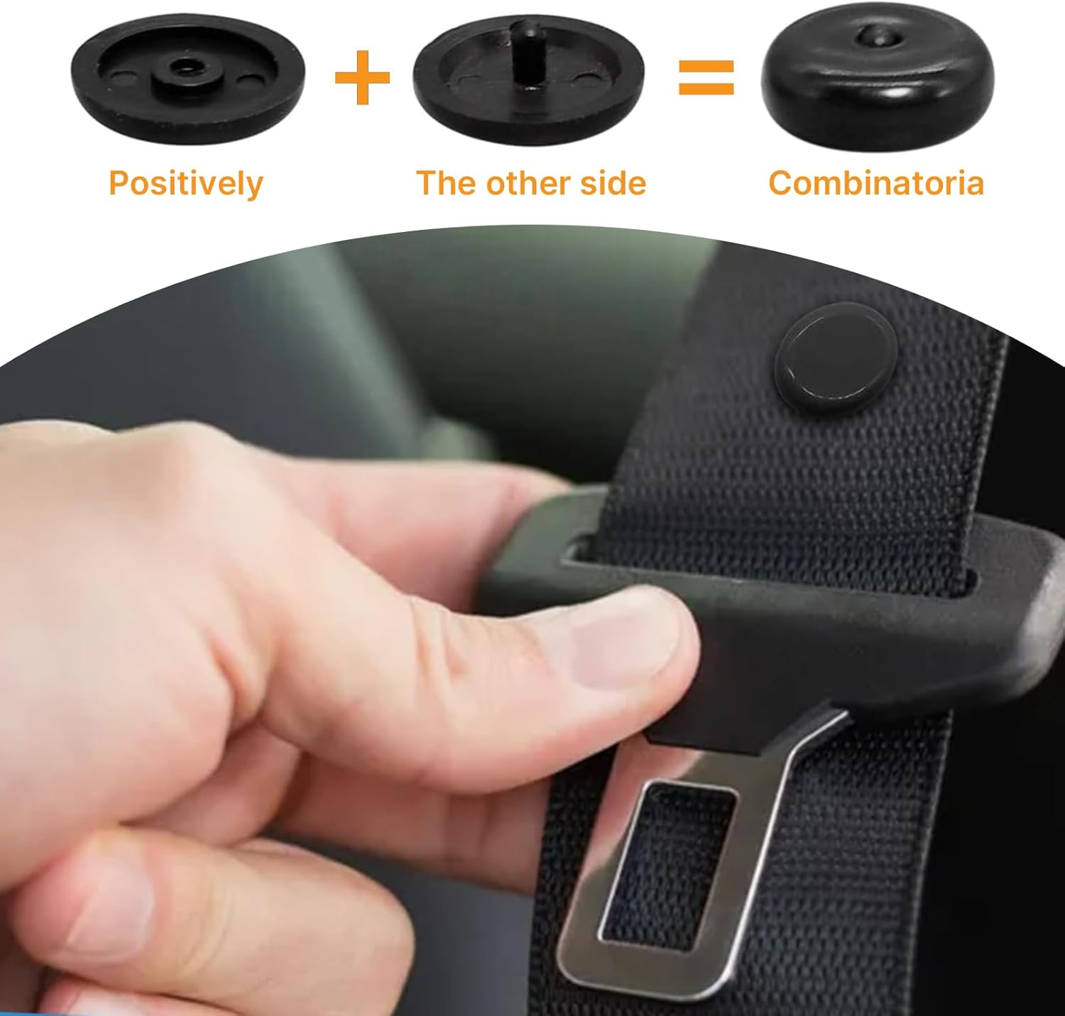 15 Sets Universal Fit Seatbelt Stopper Kit, Seat Belt Button Stop, Plastic Seatbelt Buckle Stopper Button Prevent Safety Belt Clip Buckle from Sliding Down image number 1