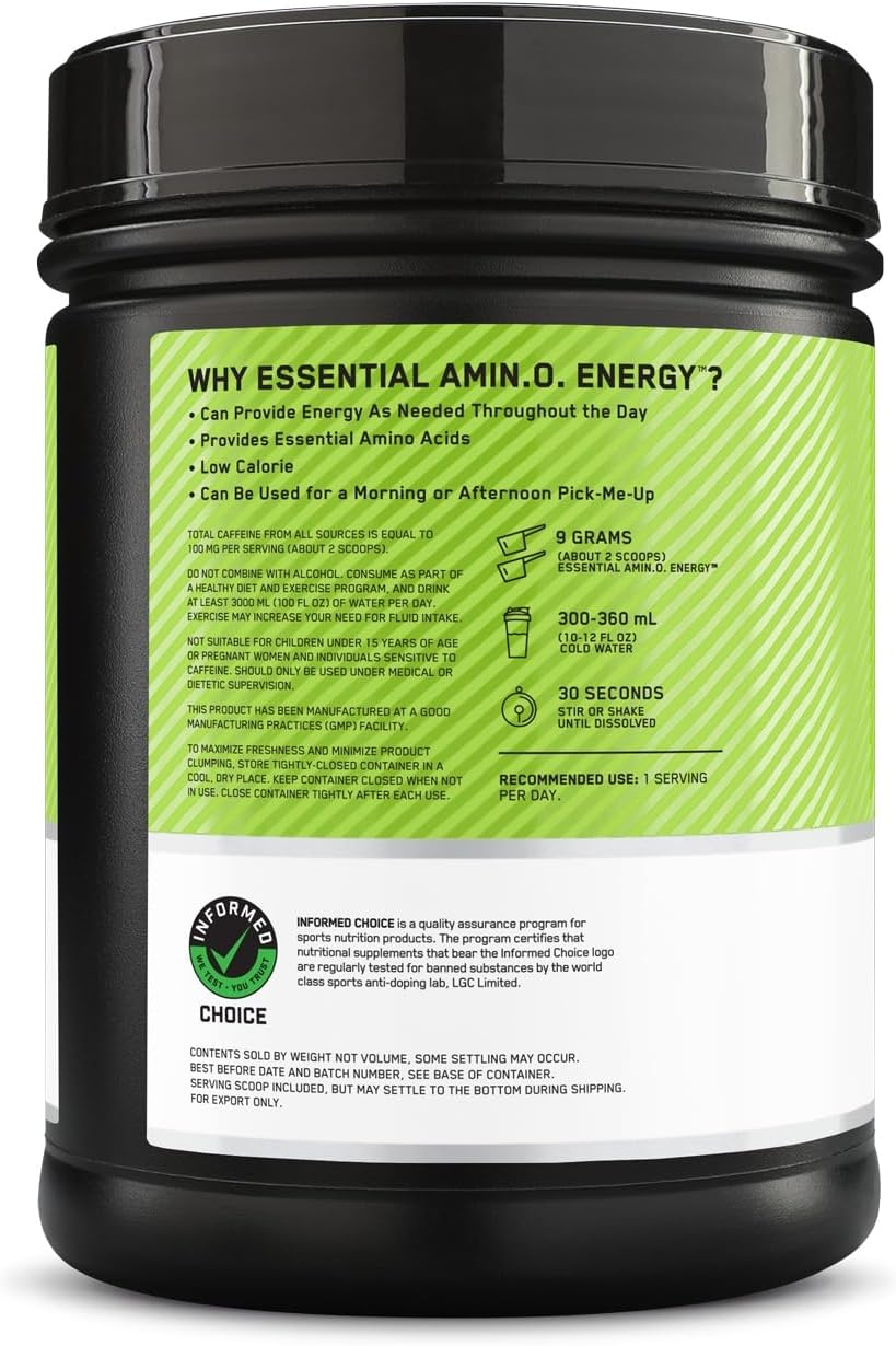 OPTIMUM NUTRITION Amino Energy Powder, Green Apple, 585G, 65 Servings image number 6