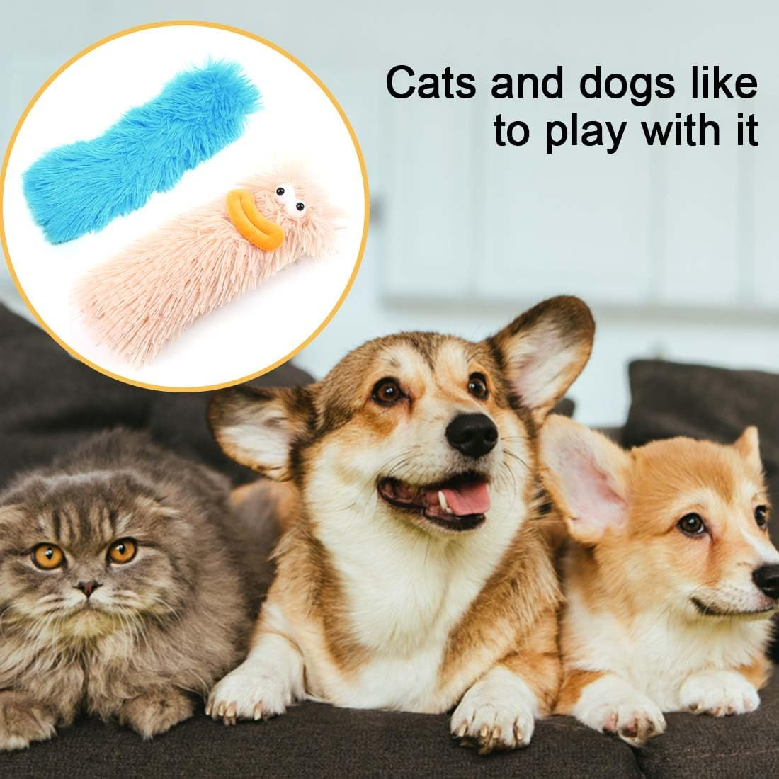Catnip Cat Toy, Set of 2 Cat Cushion Catnip Stick, Cat Sticks, Cat Toy Teething Rope, Cat Chew Sticks Interactive Chew Toy Cat for Cats image number 4