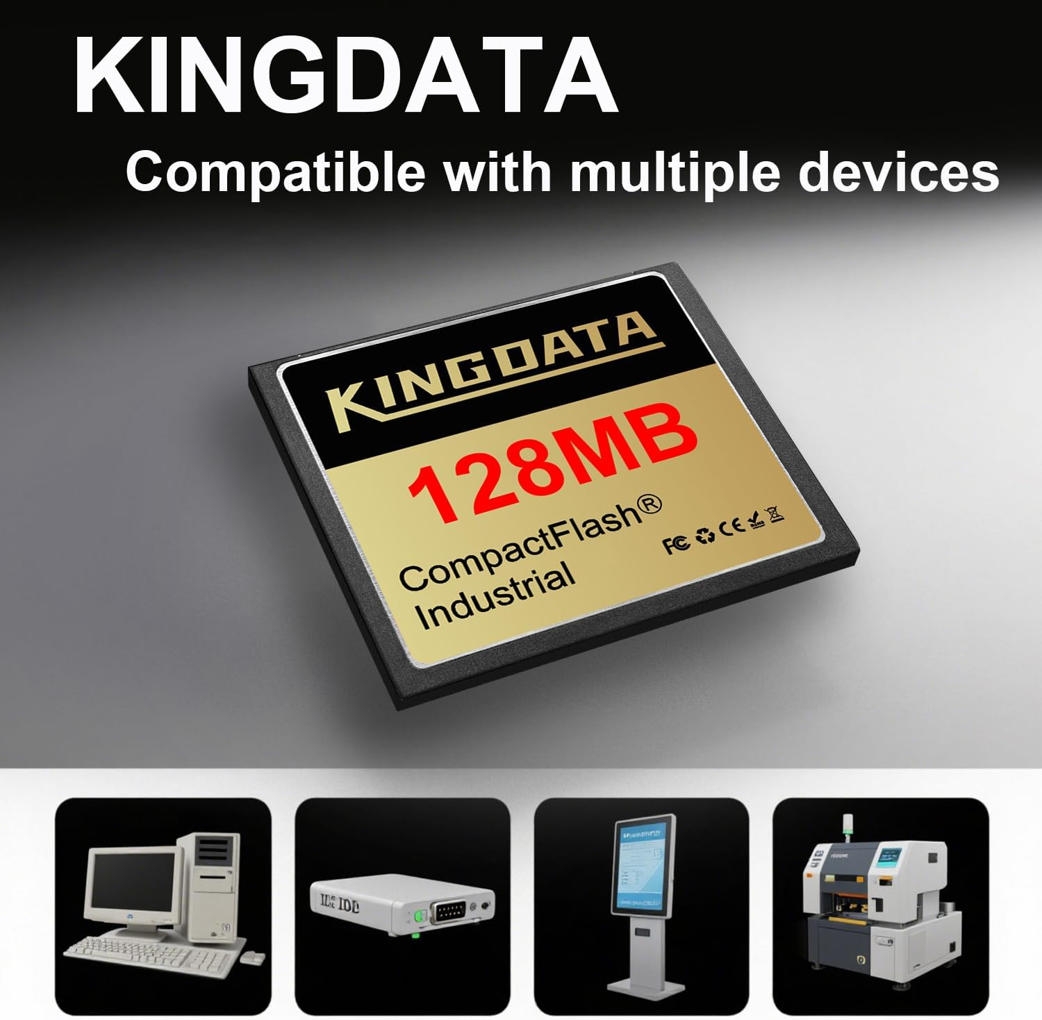 Compact Flash Memory Card Industrial 2Pack 128MB FAT16 Type I for Industrial Equipment Vintage Digital Cameras image number 4
