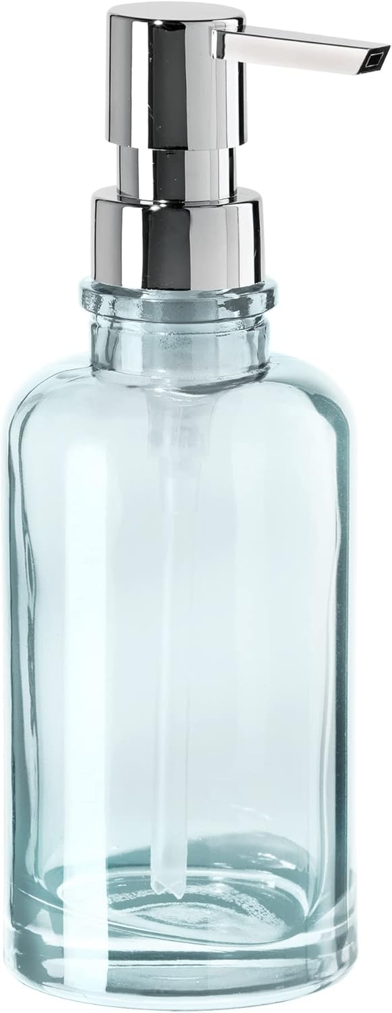Oggi 12Oz round Glass Lotion and Soap Dispenser for Kitchen or Bath-Smoke