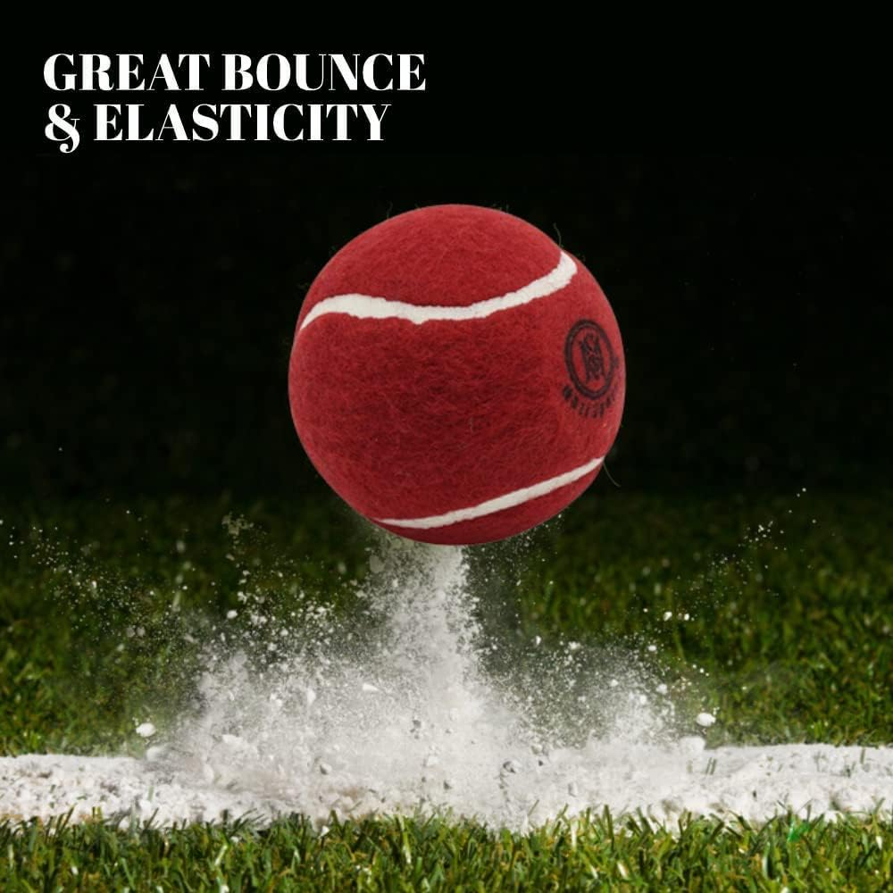 Cricket Tennis Balls- Heavy Rubber Tennis Balls for Cricket & Tennis Practice&hellip; - Red image number 3