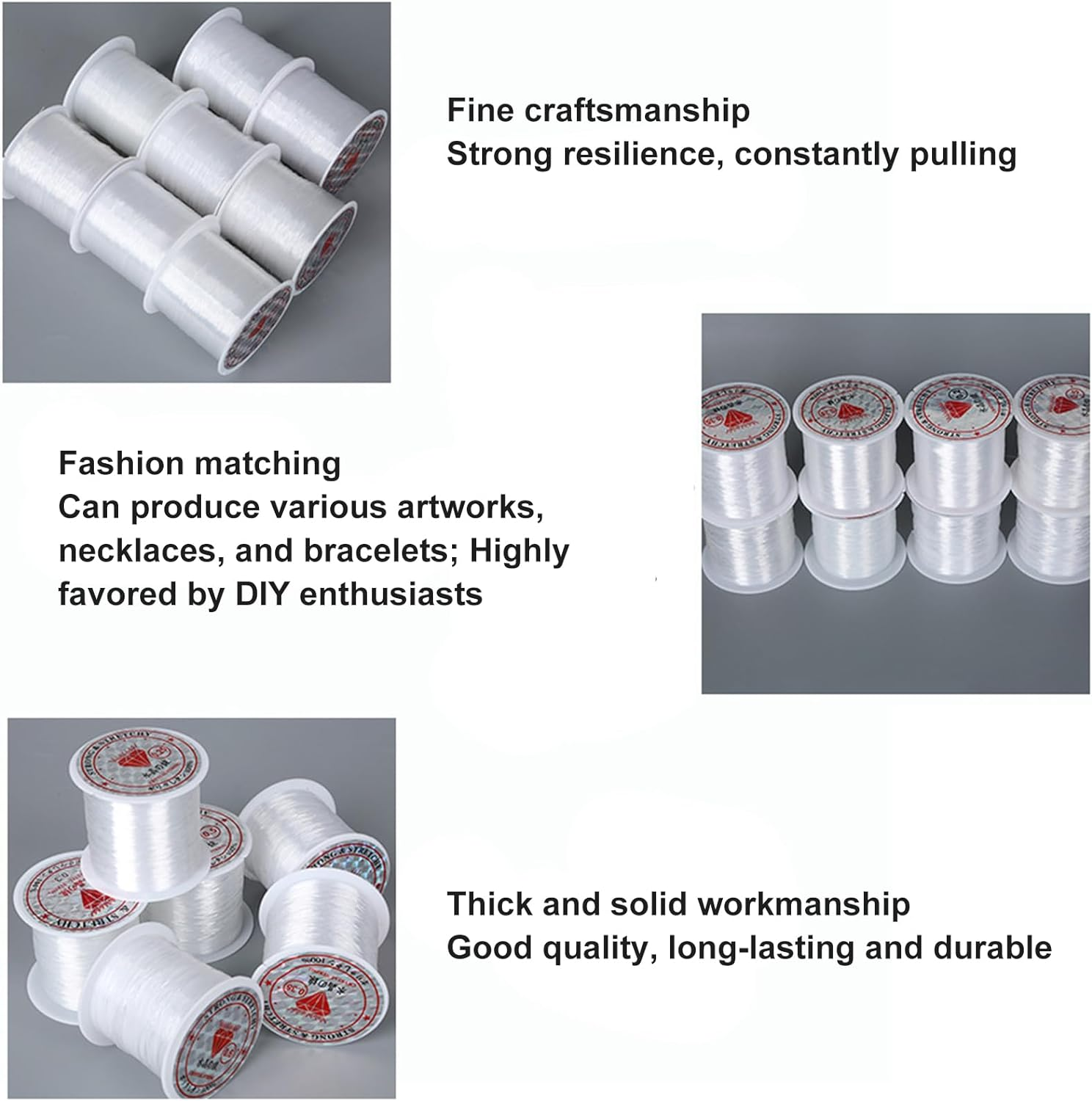 1 Roll Transparent Fishing Thread,0.25Mm 80M Fish Wire (0.2Mm/100M Transparent) image number 2