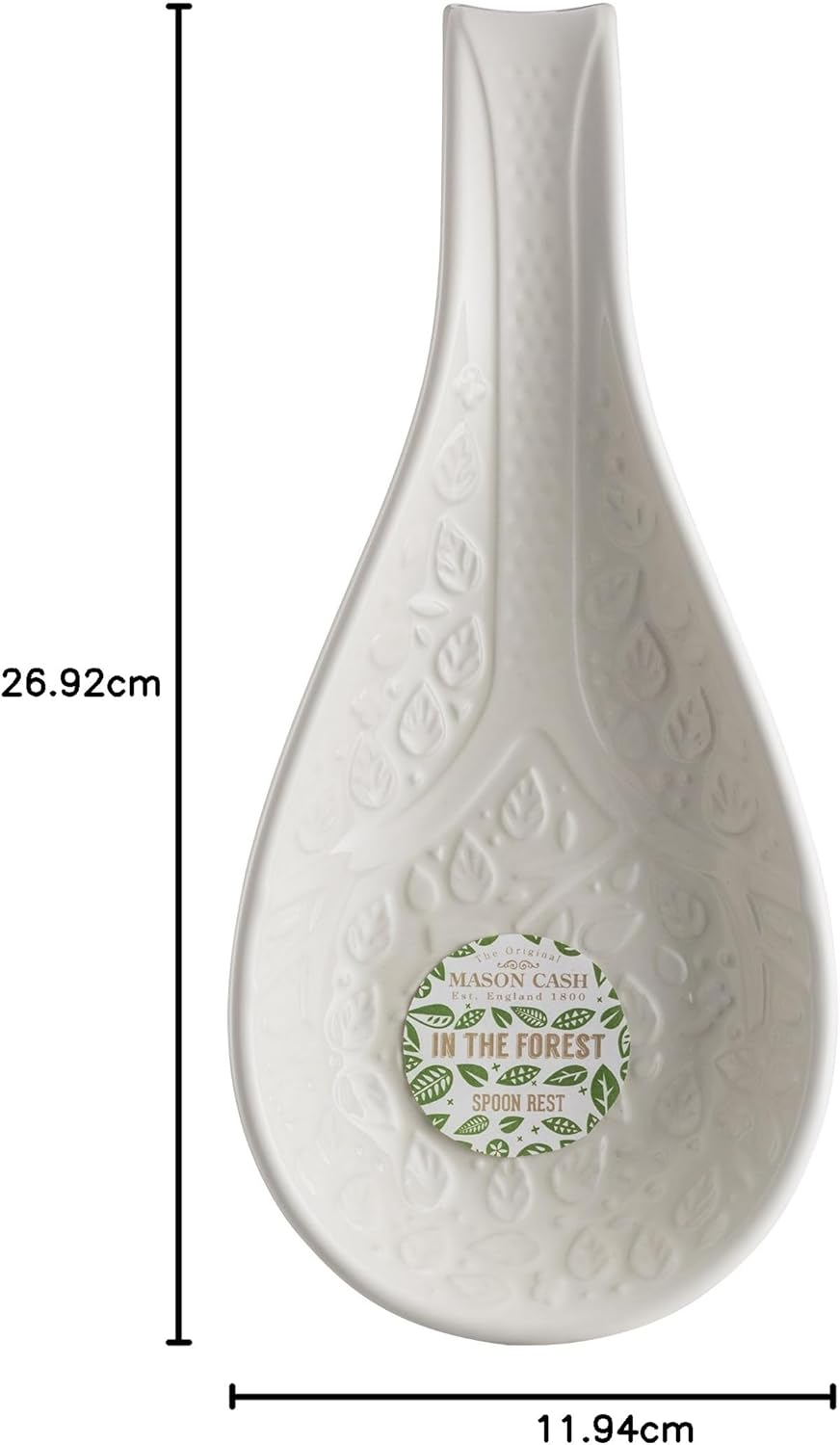 Mason Cash in the Forest Spoon Rest, White