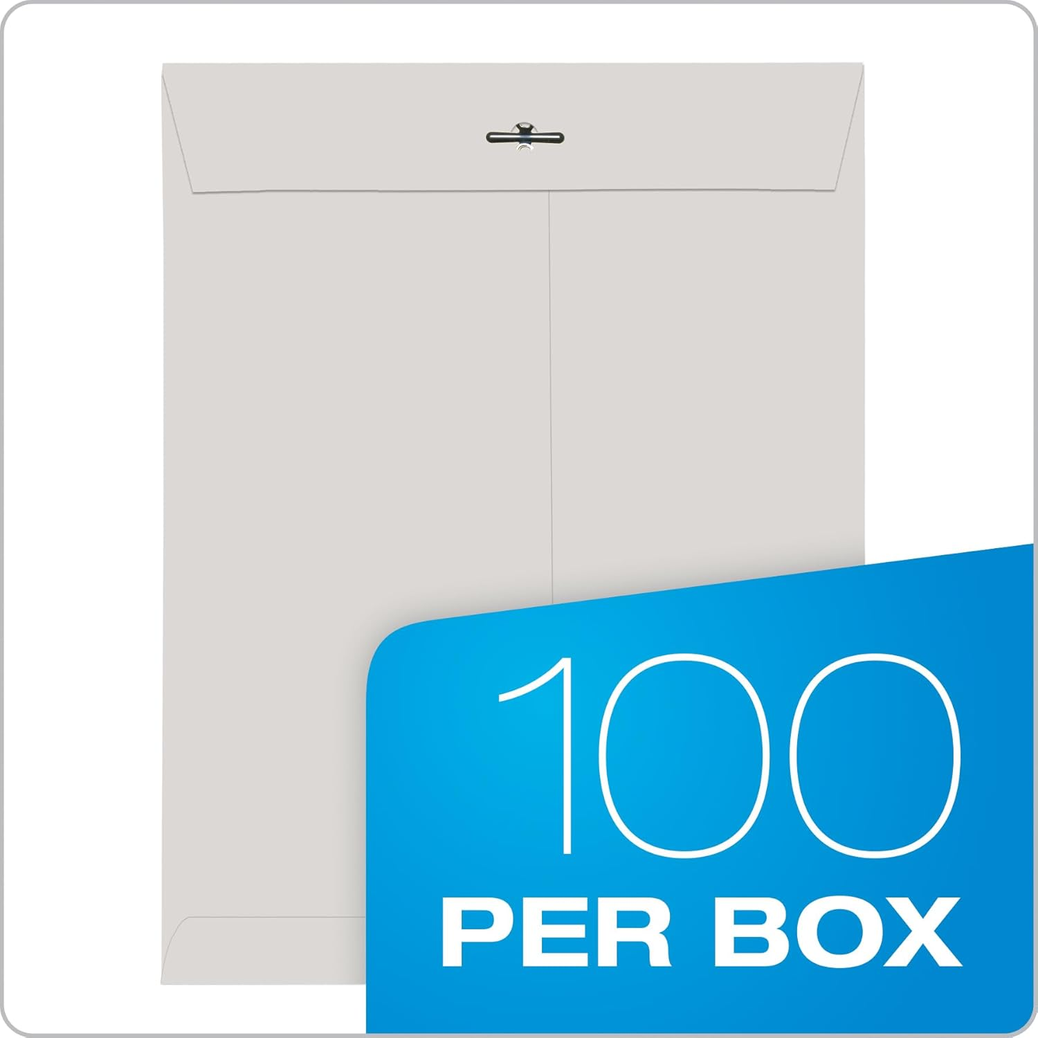 Quality Park, Clasp Envelopes, Gummed, Executive Gray, 10X13, 100 per Box (38597) image number 5