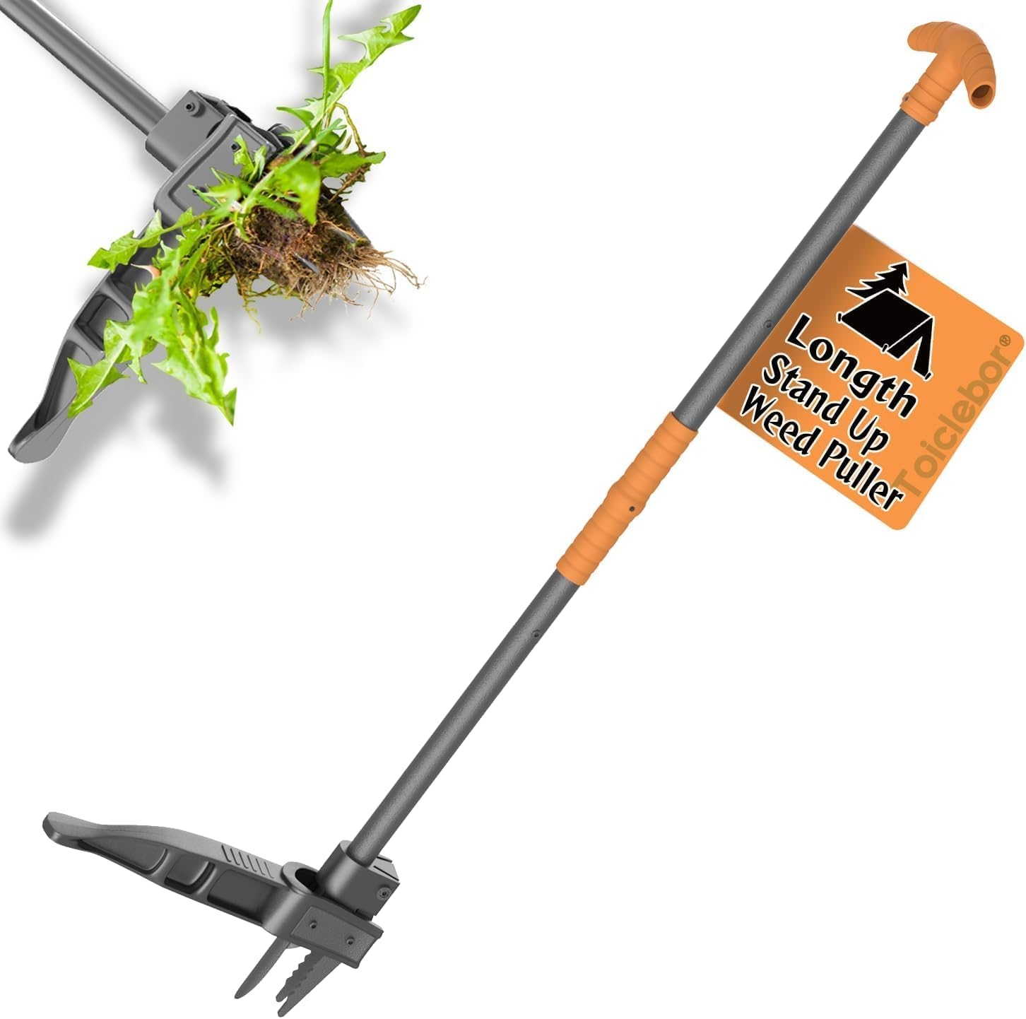 Stand up Weeder Puller Tool - Made with Heat Treated Steel and Ergonomic Handles, Weeding Tools Ideal for Gardens and Patio Lawns to Effectively Pull Out Weeds & Their Roots image number 3