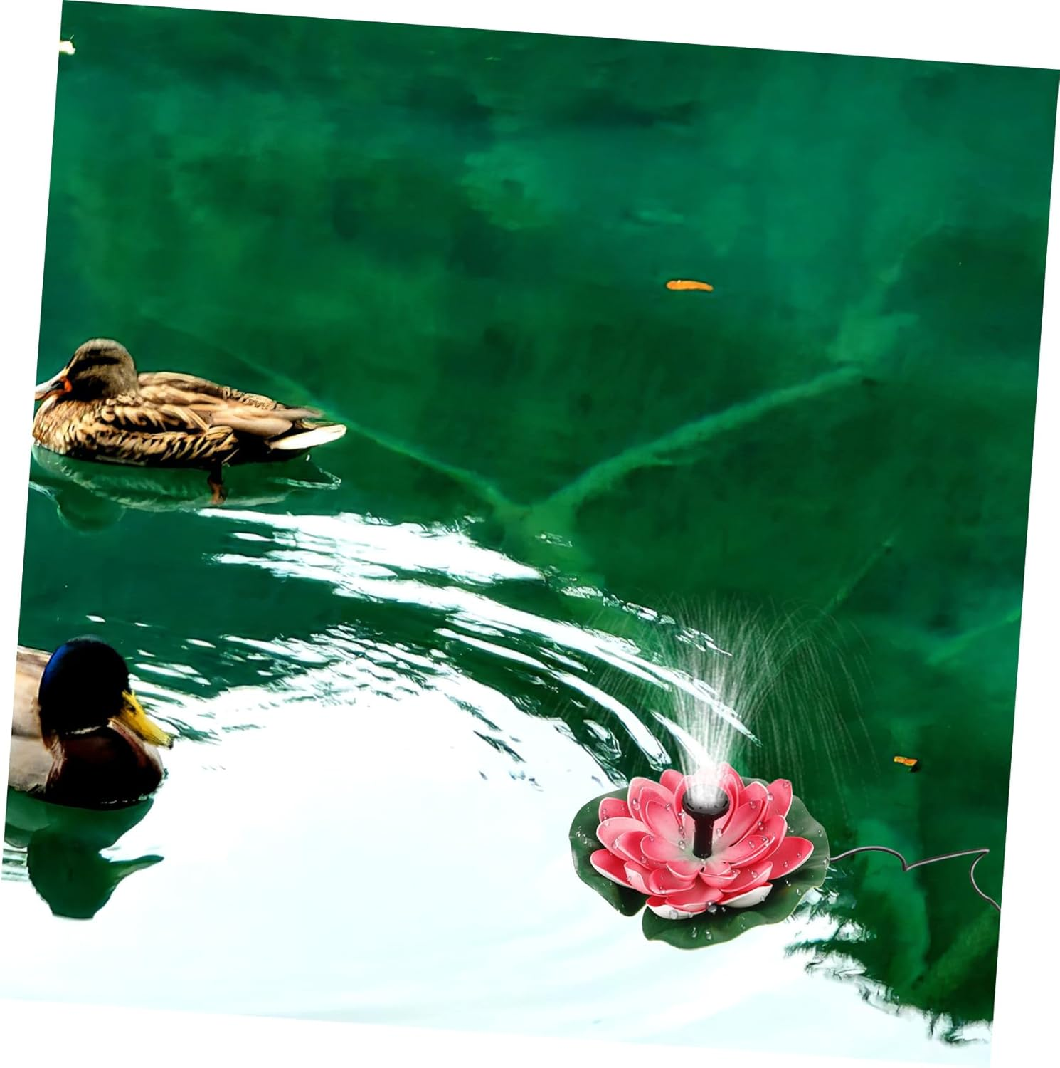 BESPORTBLE Solar Powered Floating Water Fountain Lotus-Style Decor for Outdoor Garden Landscaping Cherry Red Pump Energy Efficient and Automatic Operation for Pools and Yards image number 4