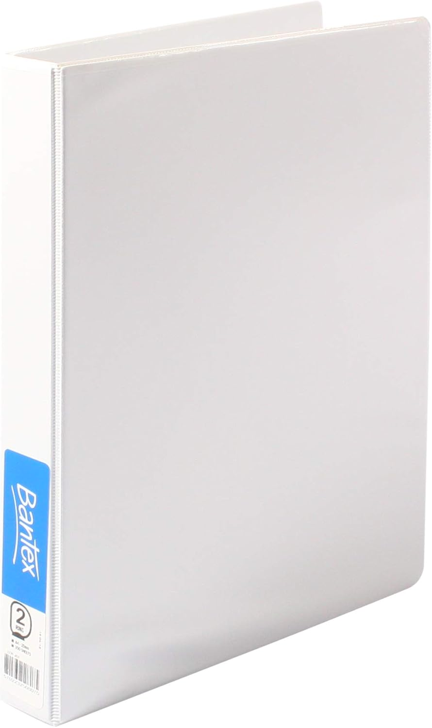 Bantex, Standard Insert Ring Binder, PP, A4, 2D Ring, 25Mm, White [Item No. 100851564]