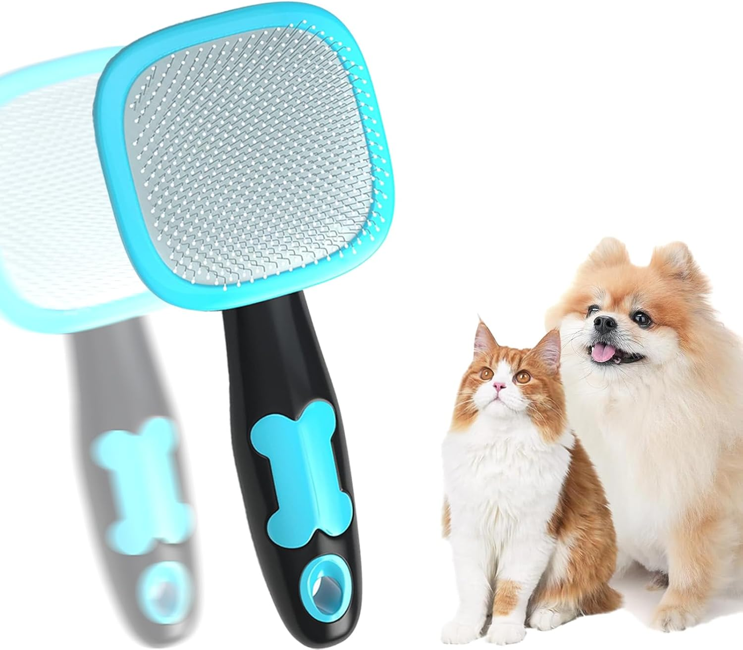 Gdsanlian Pet Brush, Dog & Cat Grooming Brush, Rotatable 360&deg; for Long & Short Hair, Blue, Suitable for Small Dogs & Cats image number 5