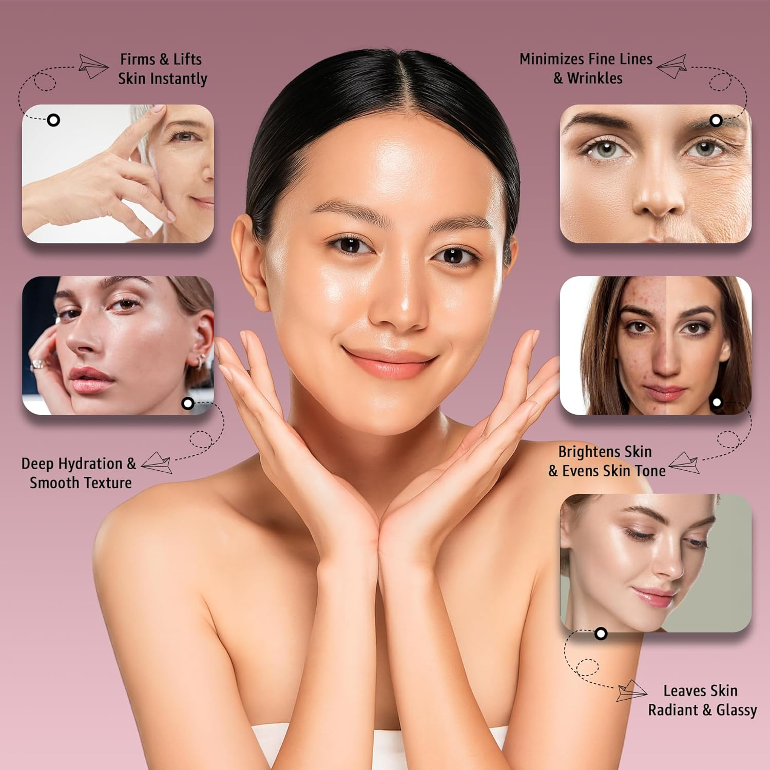 Le Peau Beaut&eacute; Hydraglow Collagen Peel-Off Mask &ndash; Firming, Brightening, Hydrating &ndash; Anti-Aging Face Mask with Collagen, Niacinamide, Hyaluronic Acid, Peptides image number 5