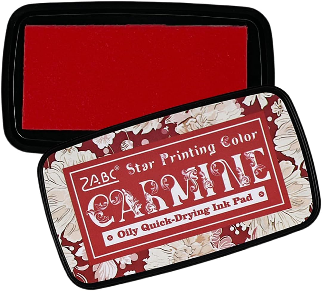 Sgphrzlt Washable Stamp Pads, Craft Ink Pads for Rubber Stamps, Finger Embossing Pigment Ink Pads for Stamping, Perfect for Scrapbook Card Making & DIY Projects, Red image number 1