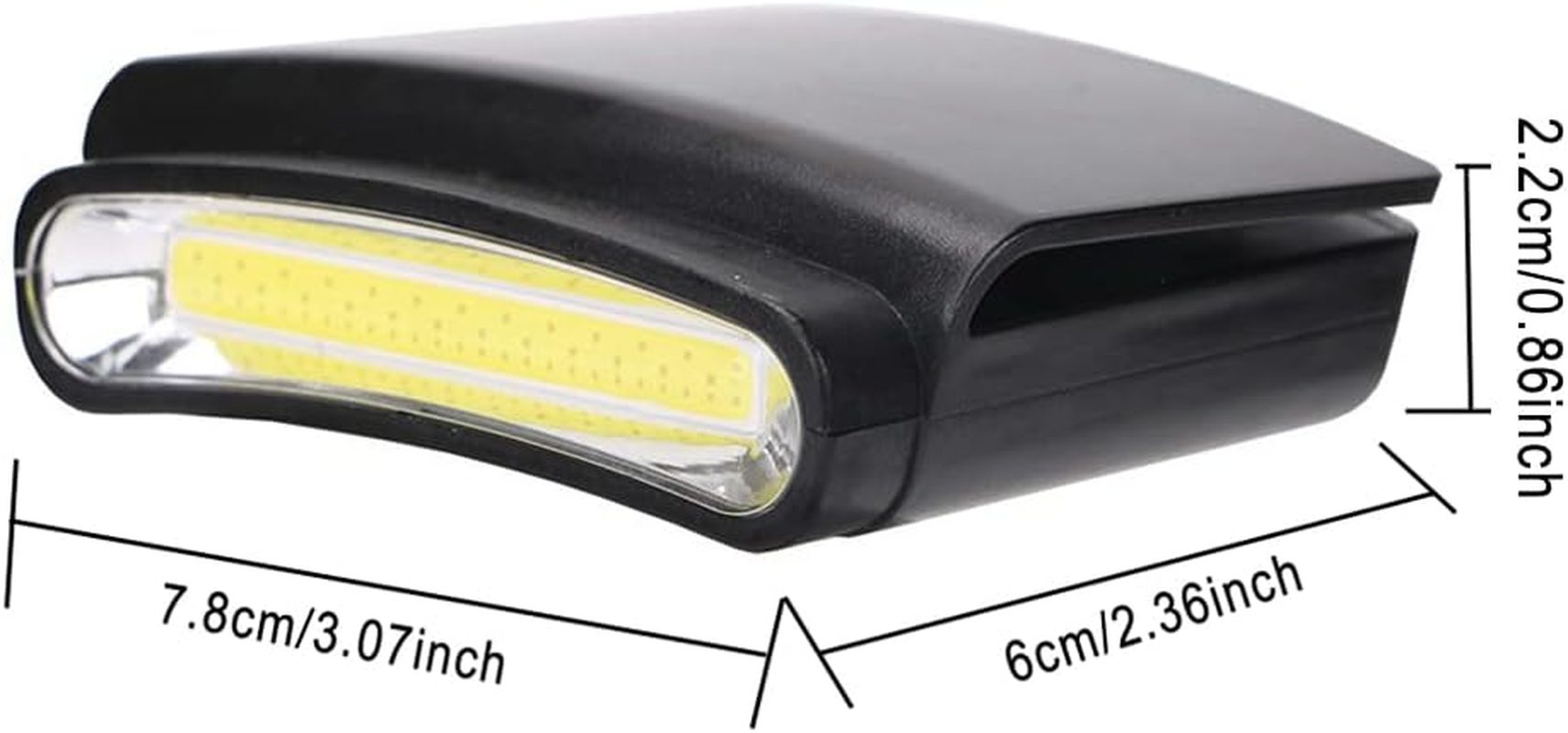 LED Headlamp Cap Light - COB Clip on Light 3 Modes Hard Hat Light Lightweight Hardhat Light- Perfect for Running, Camping, Fishing, and Outdoor Activities(1 Pack,3 AAA Batteries Included) image number 1