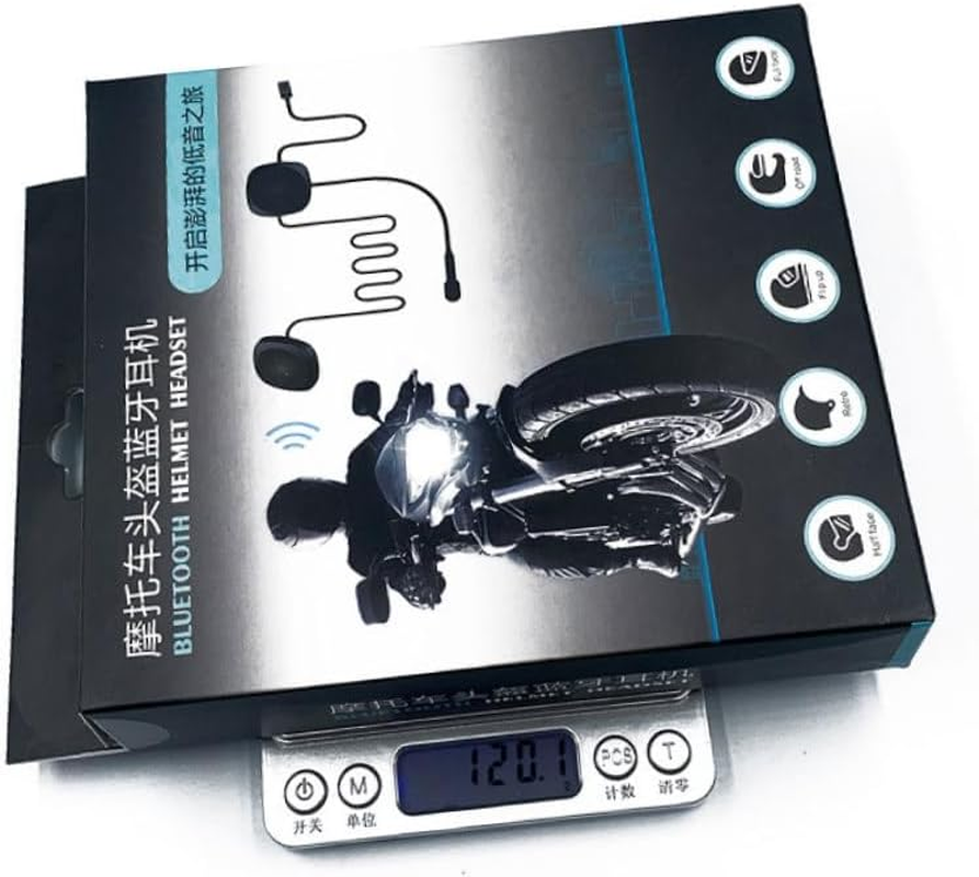 TEHAUX 1Pc Motorcycle Helmet Earphone with Mic Wireless Earpiece for Riders Durable in Helmet Design Superb Sound Quality Essential for Motorcycle Travel Black image number 5